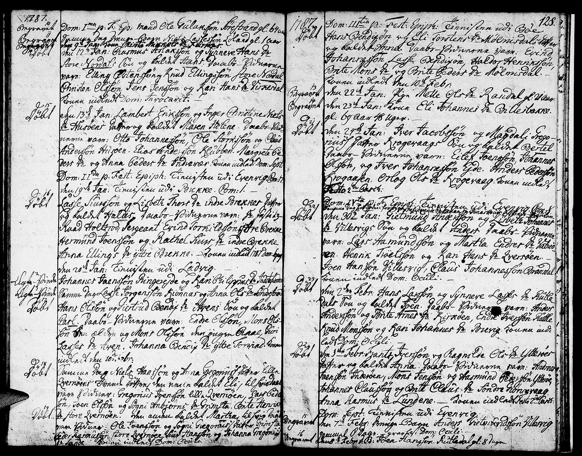 Gulen sokneprestembete, SAB/A-80201/H/Haa/Haaa/L0013: Parish register (official) no. A 13, 1776-1787, p. 128