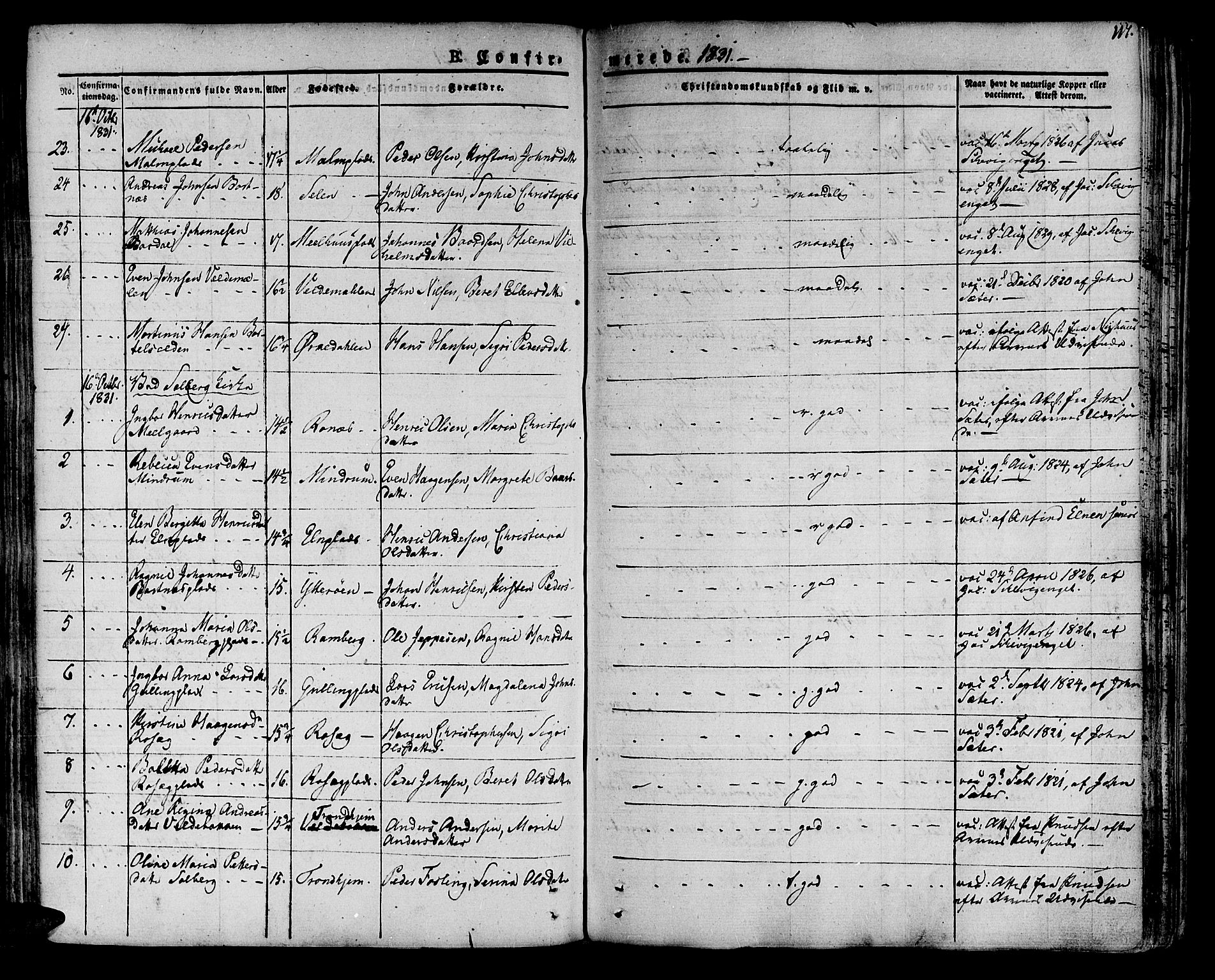 Ministerialprotokoller, klokkerbøker og fødselsregistre - Nord-Trøndelag, SAT/A-1458/741/L0390: Parish register (official) no. 741A04, 1822-1836, p. 117