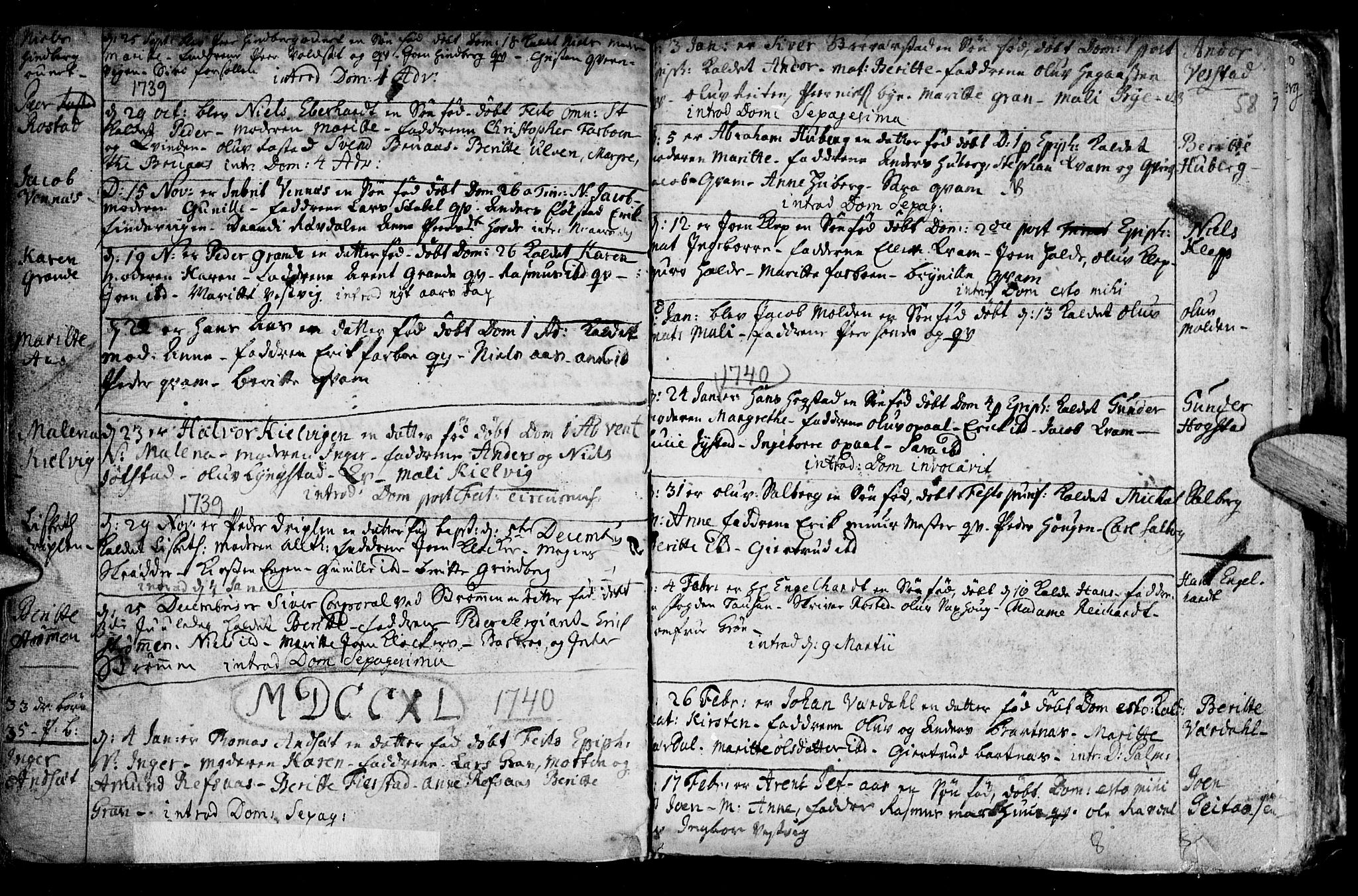 Ministerialprotokoller, klokkerbøker og fødselsregistre - Nord-Trøndelag, SAT/A-1458/730/L0272: Parish register (official) no. 730A01, 1733-1764, p. 58