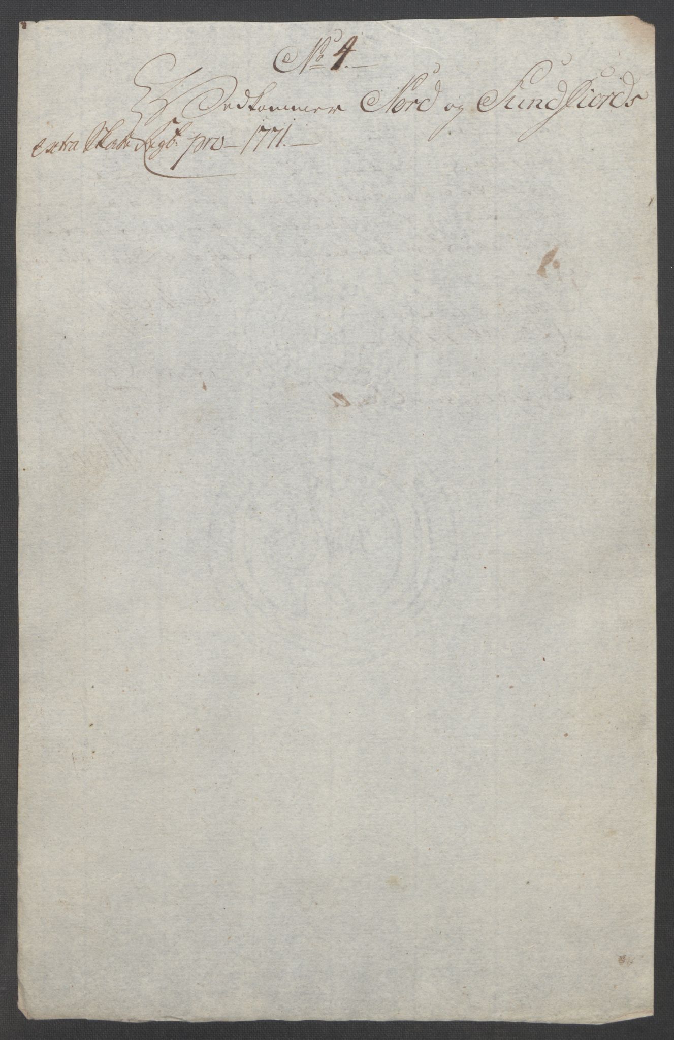 Rentekammeret inntil 1814, Reviderte regnskaper, Fogderegnskap, RA/EA-4092/R53/L3550: Ekstraskatten Sunn- og Nordfjord, 1762-1771, p. 355
