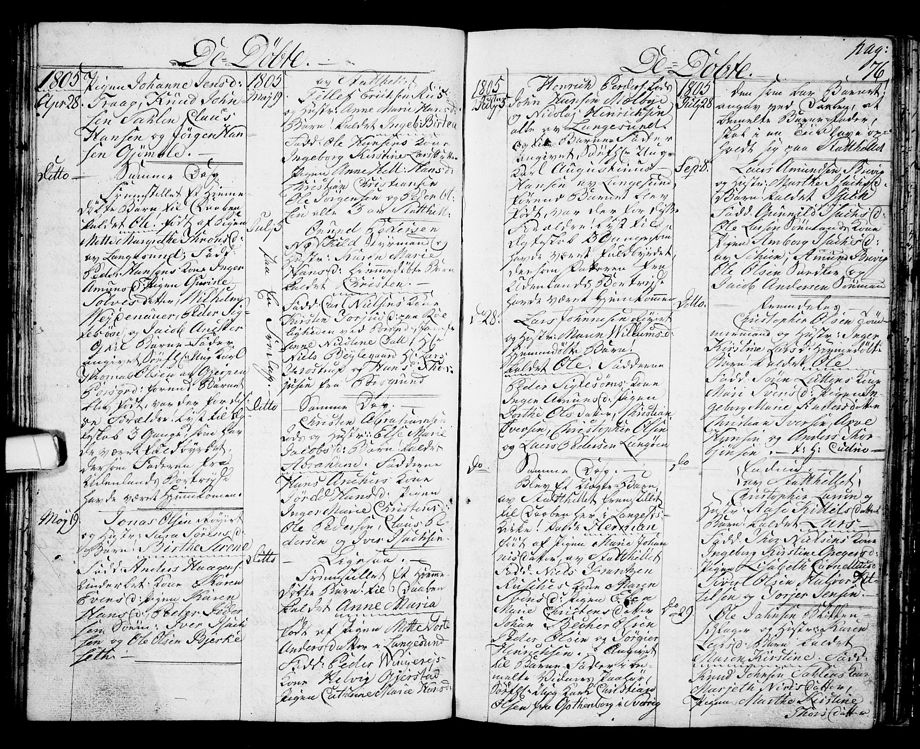 Langesund kirkebøker, SAKO/A-280/G/Ga/L0002: Parish register (copy) no. 2, 1801-1815, p. 76
