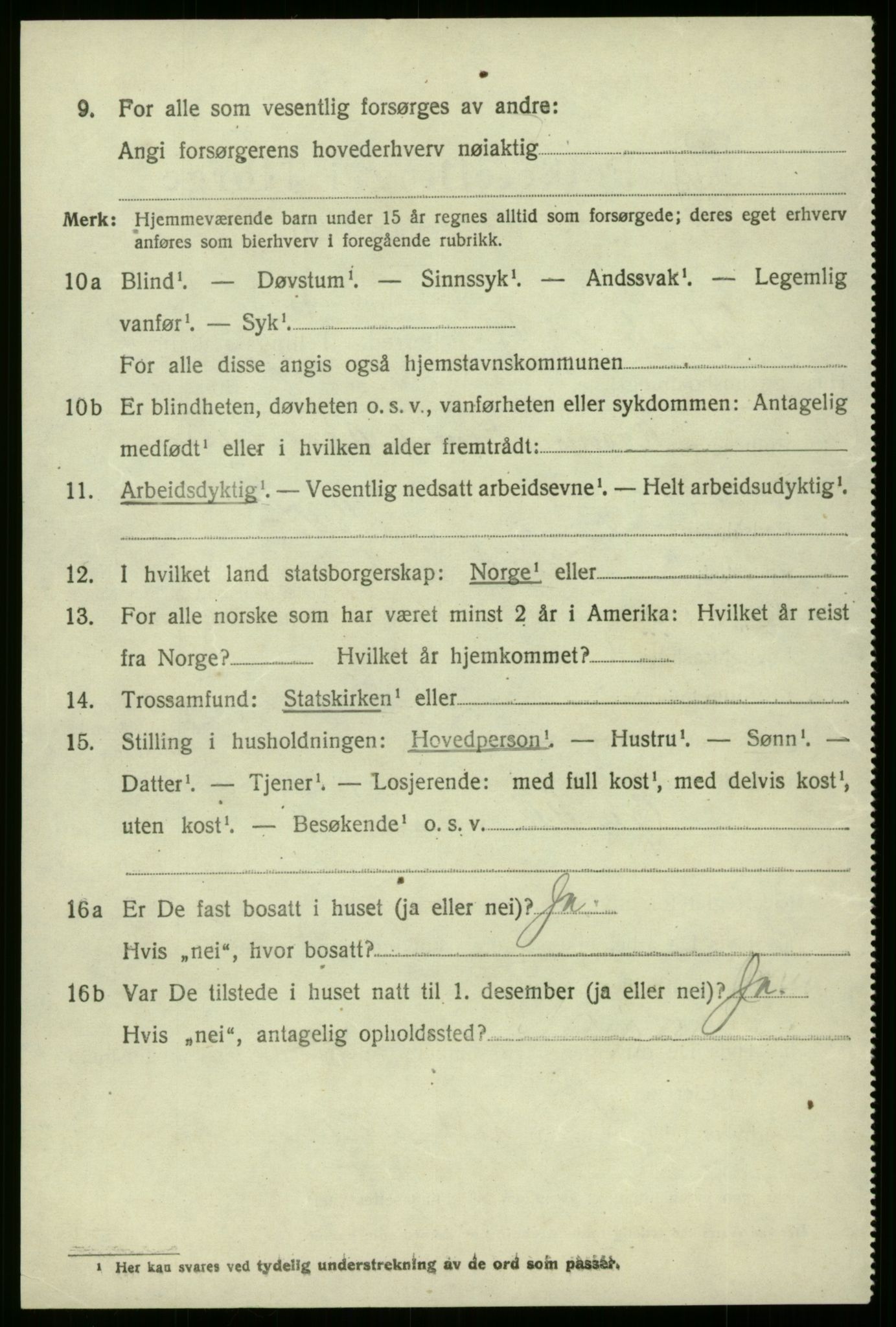 SAB, 1920 census for Eid, 1920, p. 1999