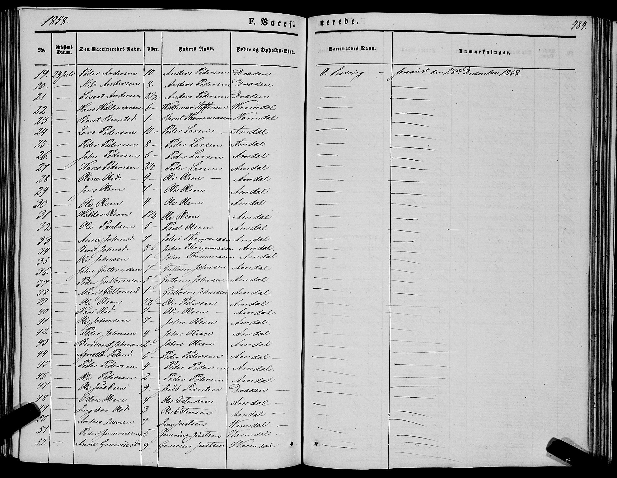 Ministerialprotokoller, klokkerbøker og fødselsregistre - Sør-Trøndelag, SAT/A-1456/695/L1145: Parish register (official) no. 695A06 /1, 1843-1859, p. 484