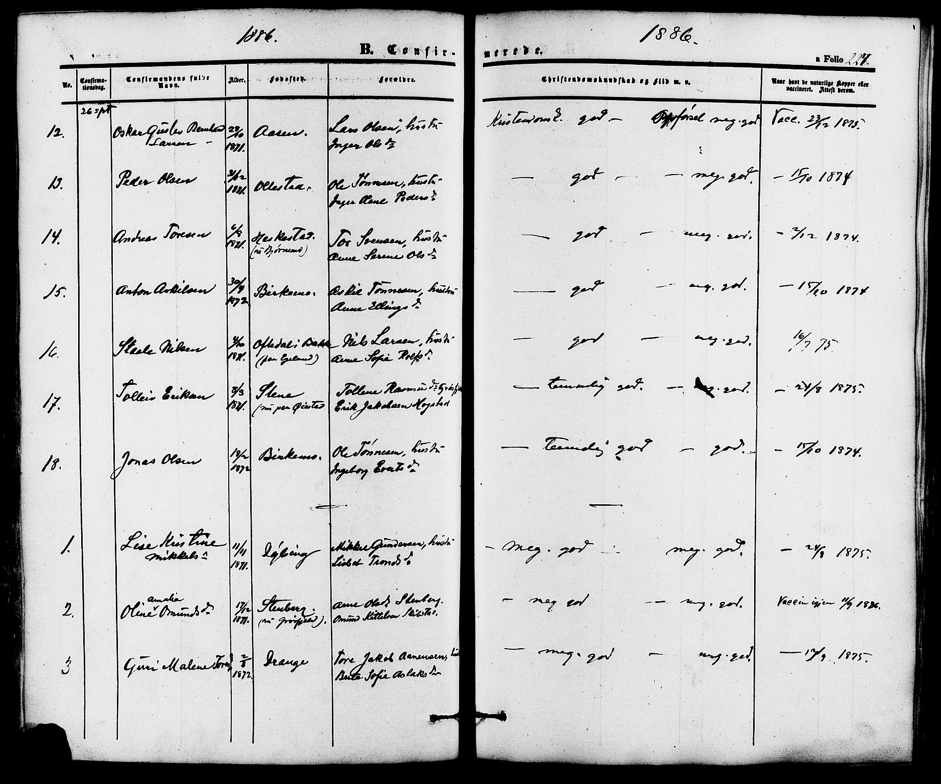 Lund sokneprestkontor, AV/SAST-A-101809/S06/L0010: Parish register (official) no. A 9, 1854-1886, p. 227