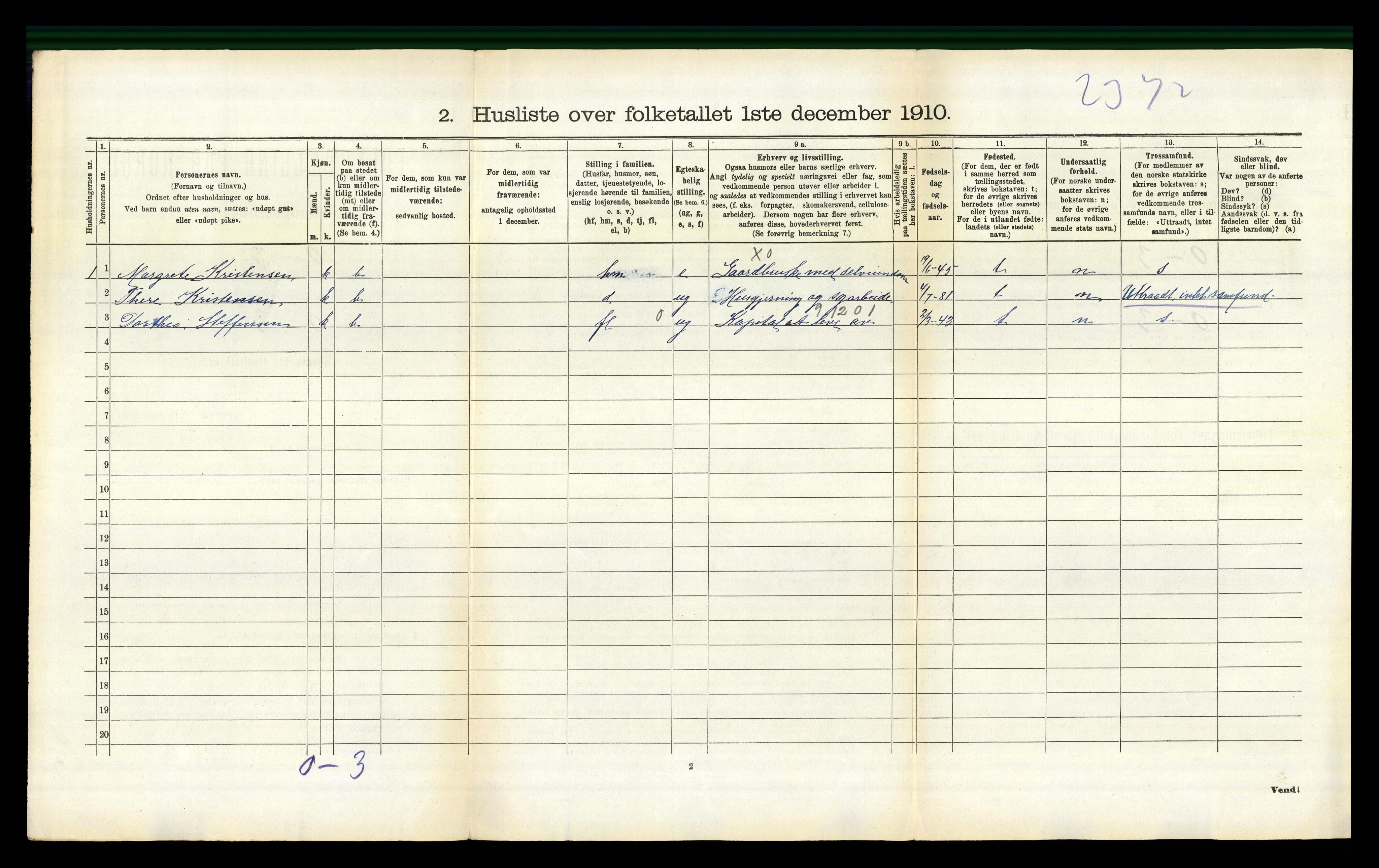 RA, 1910 census for Flosta, 1910, p. 320