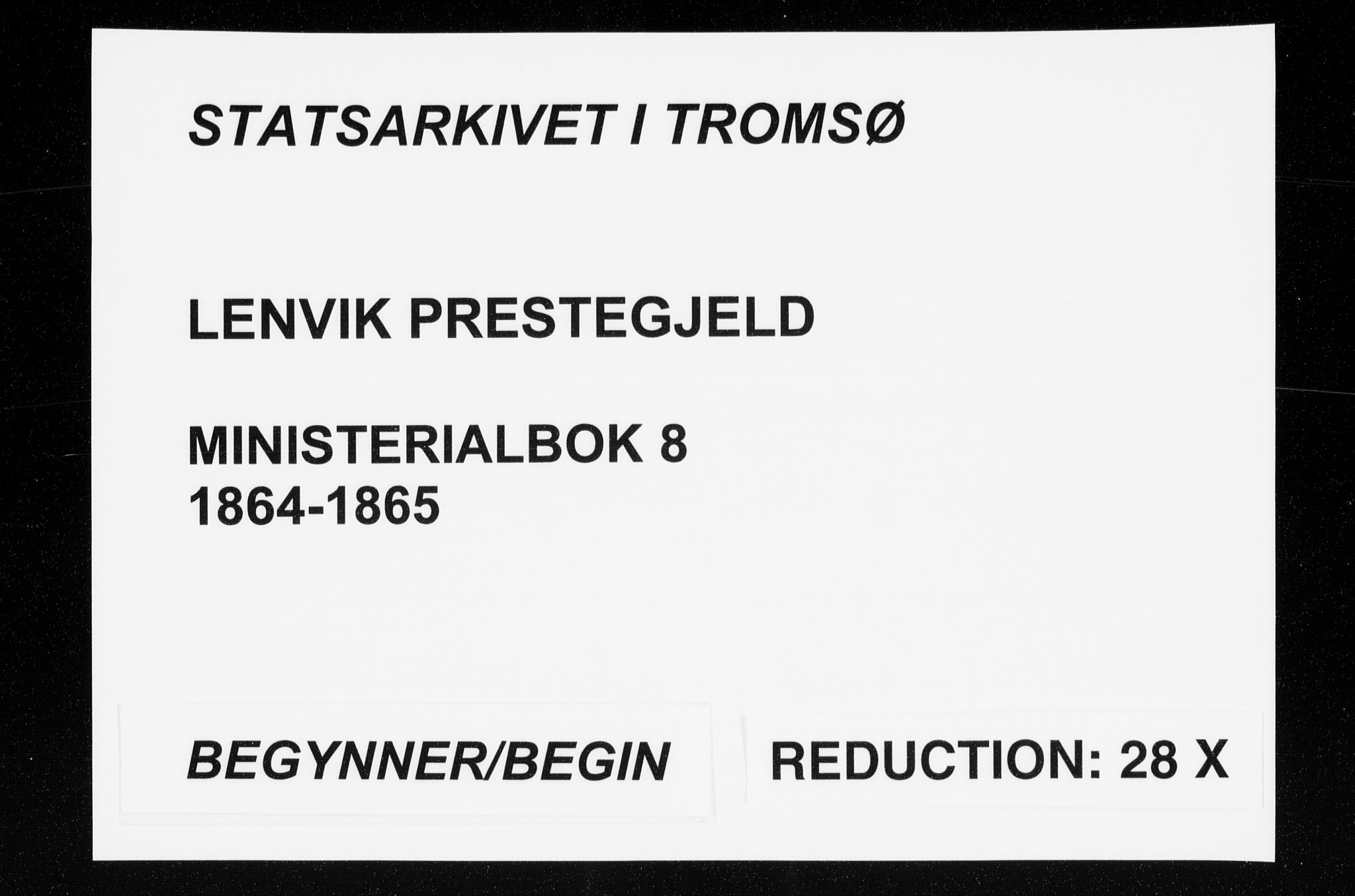 Lenvik sokneprestembete, AV/SATØ-S-1310/H/Ha/Haa/L0008kirke: Parish register (official) no. 8, 1864-1865