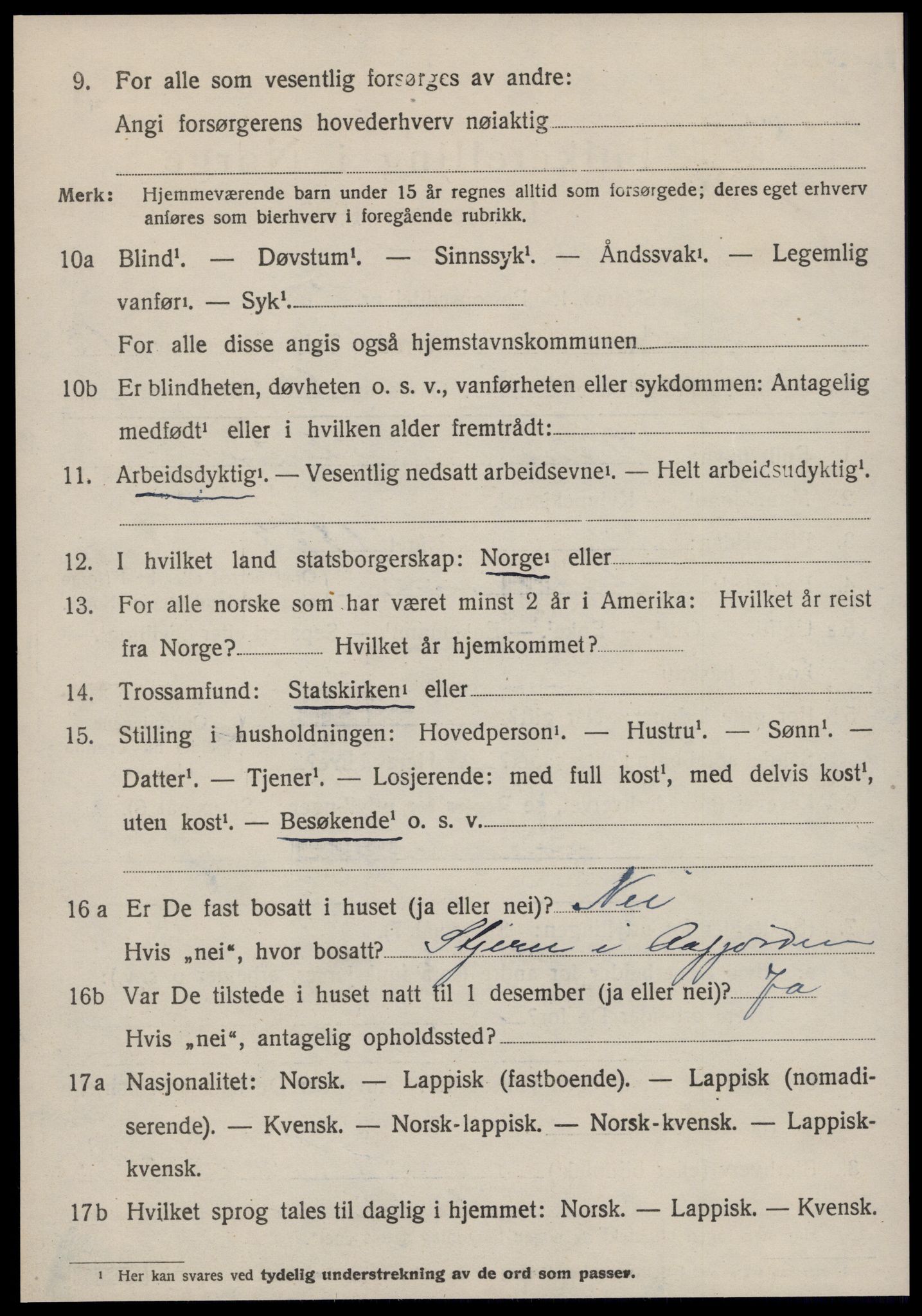 SAT, 1920 census for Å, 1920, p. 5563