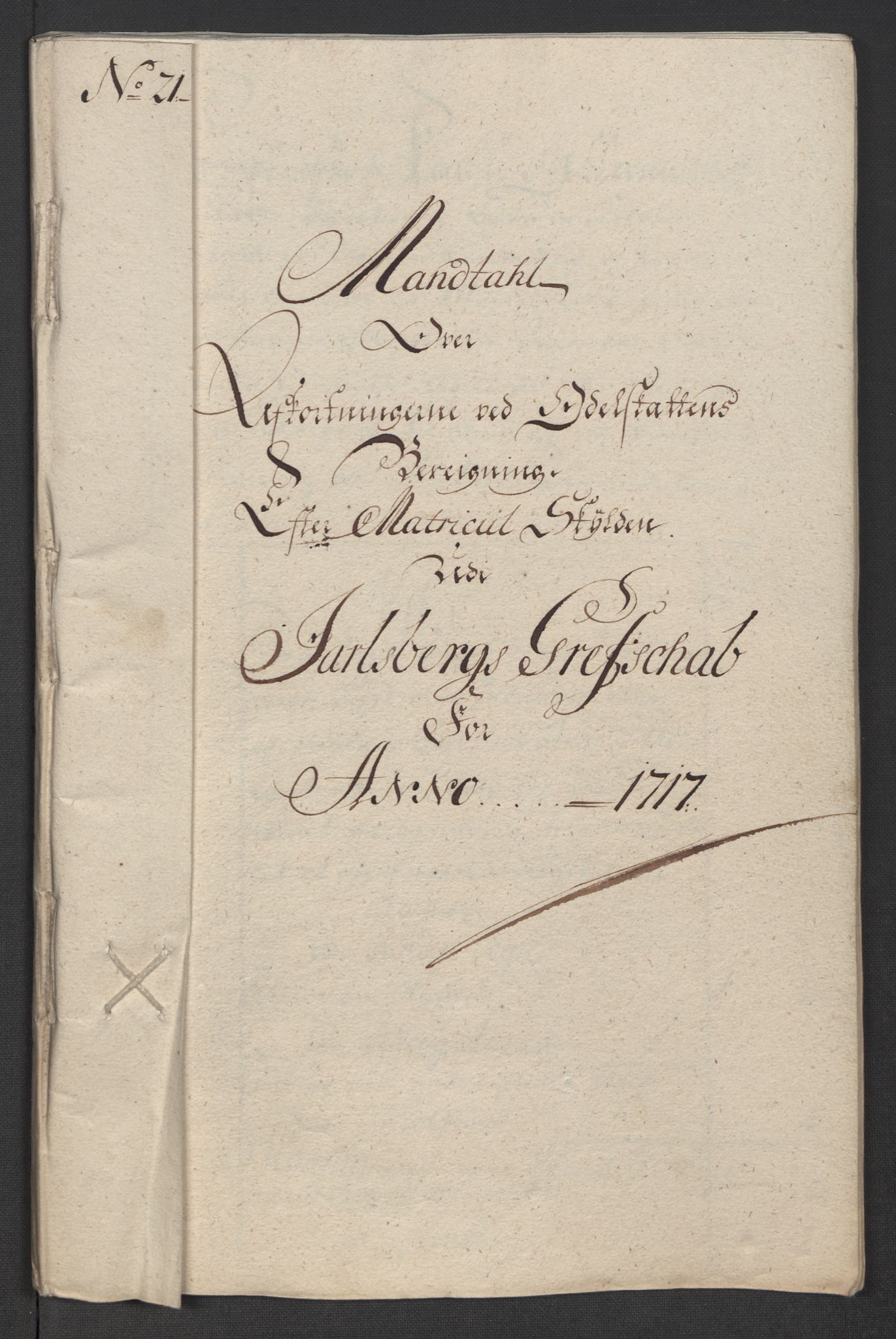 Rentekammeret inntil 1814, Reviderte regnskaper, Fogderegnskap, AV/RA-EA-4092/R32/L1881: Fogderegnskap Jarlsberg grevskap, 1717, p. 282