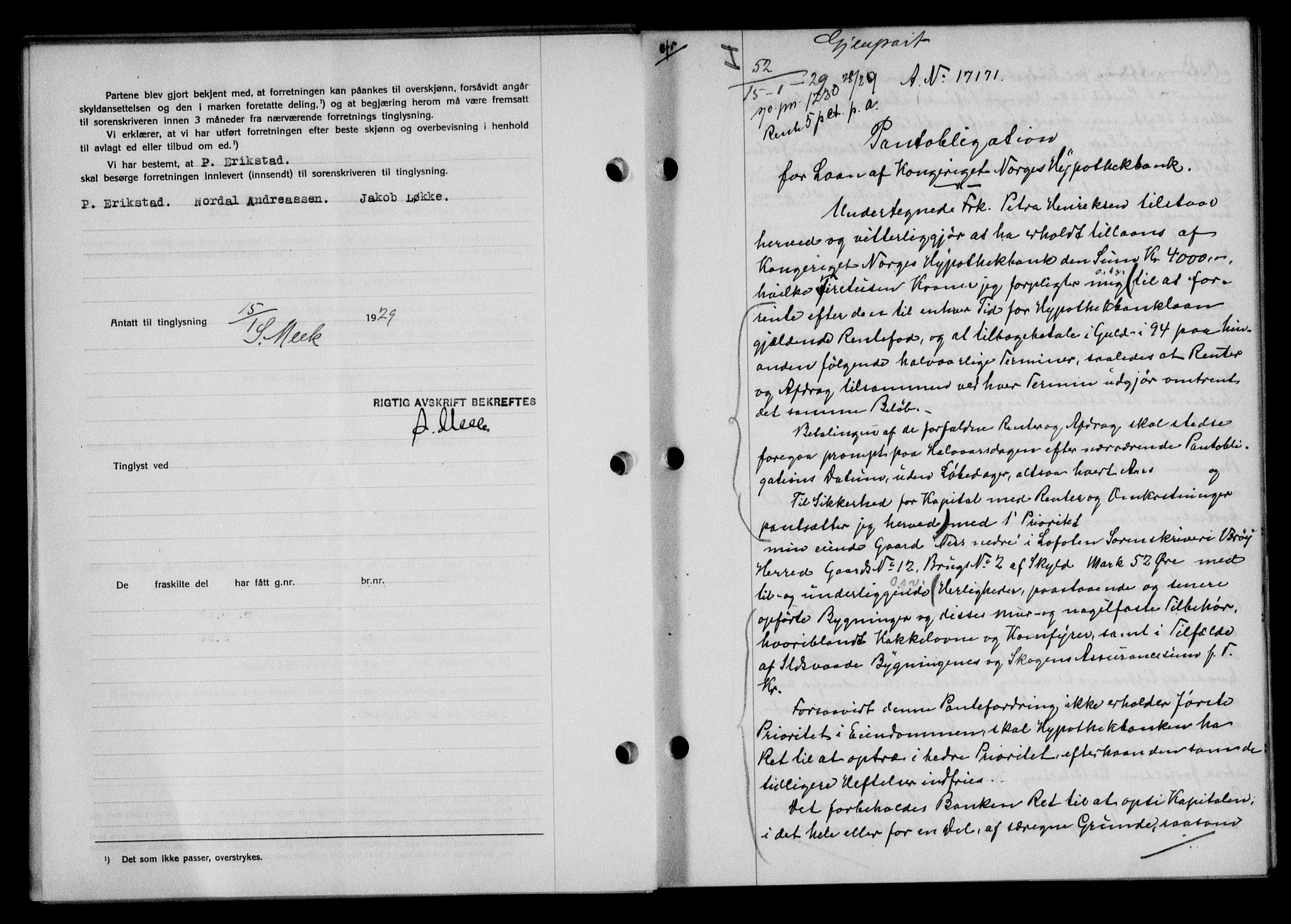 Lofoten sorenskriveri, SAT/A-0017/1/2/2C/L0019b: Mortgage book no. 19b, 1929-1929, Deed date: 15.01.1929