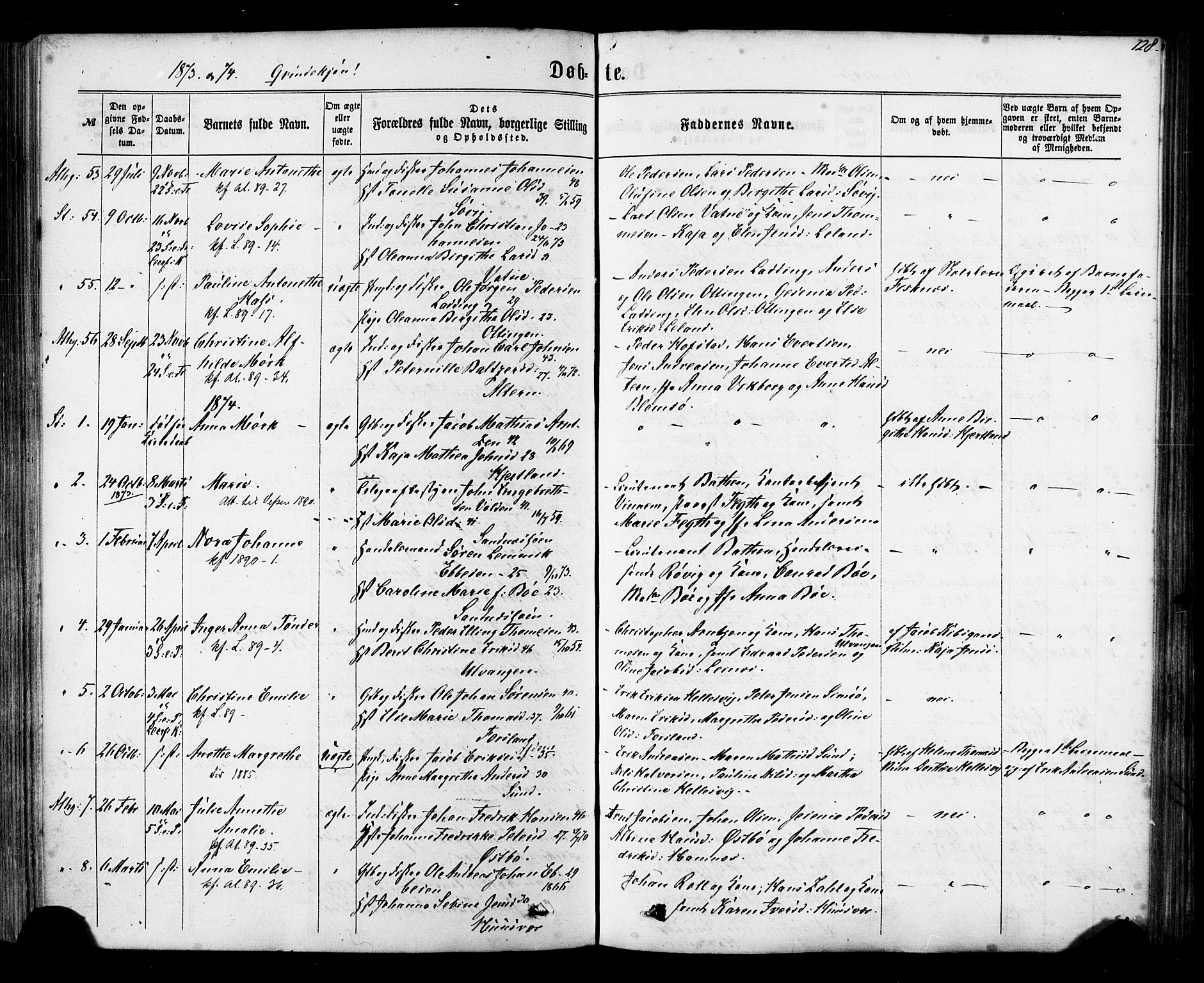 Ministerialprotokoller, klokkerbøker og fødselsregistre - Nordland, AV/SAT-A-1459/830/L0449: Parish register (official) no. 830A13, 1866-1886, p. 128