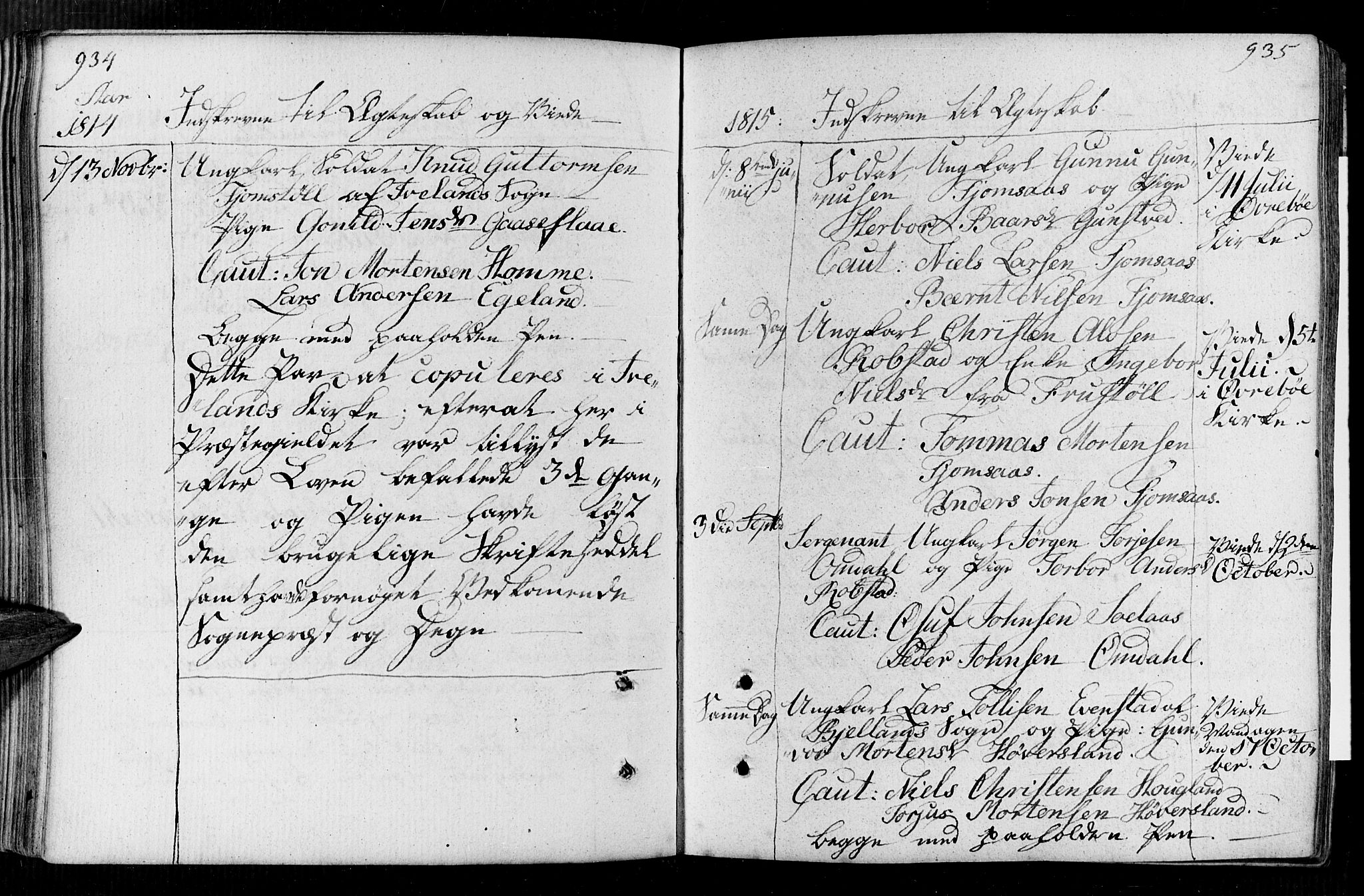 Vennesla sokneprestkontor, AV/SAK-1111-0045/Fa/Faa/L0002: Parish register (official) no. A 2, 1785-1834, p. 934-935