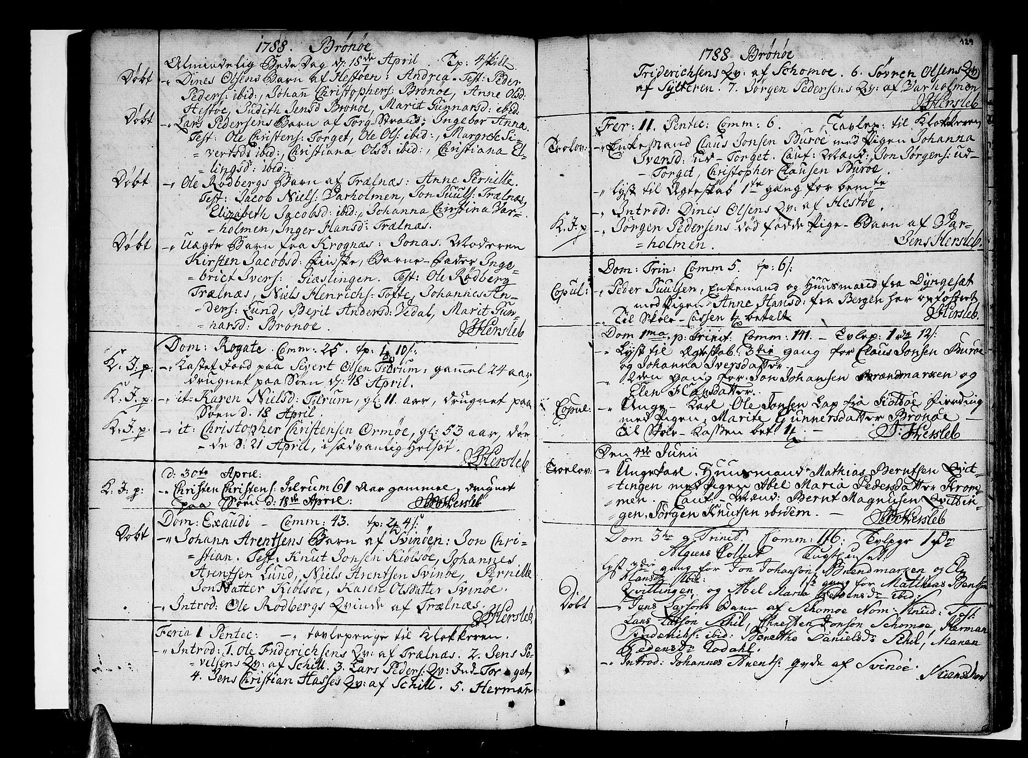 Ministerialprotokoller, klokkerbøker og fødselsregistre - Nordland, SAT/A-1459/813/L0195: Parish register (official) no. 813A05, 1752-1803, p. 129