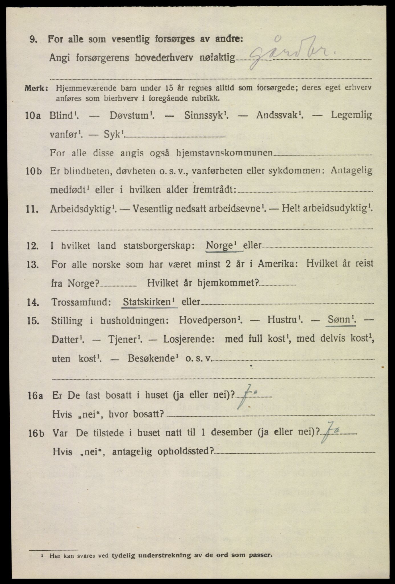 SAK, 1920 census for Finsland, 1920, p. 1179