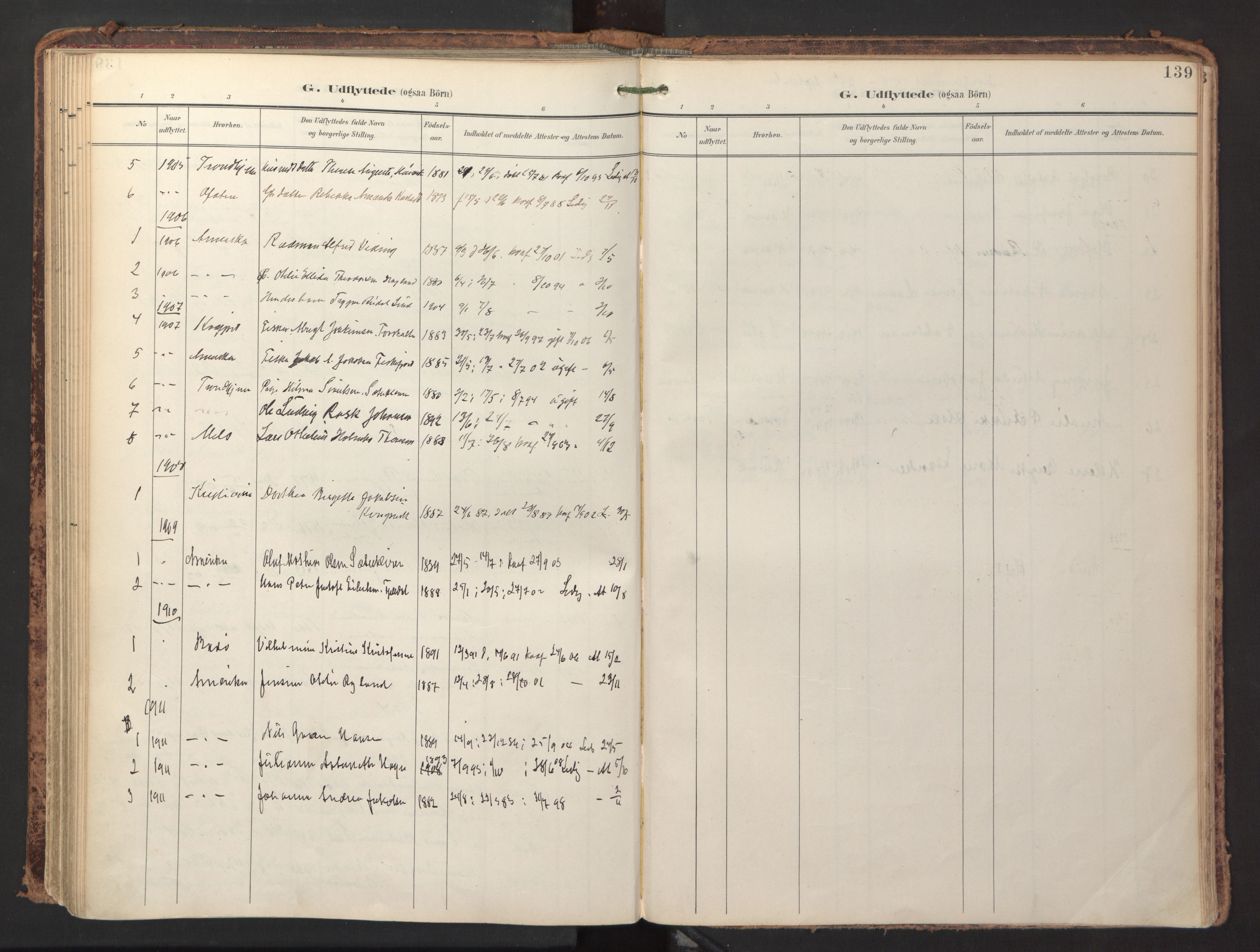 Ministerialprotokoller, klokkerbøker og fødselsregistre - Nordland, SAT/A-1459/865/L0926: Parish register (official) no. 865A04, 1897-1912, p. 139