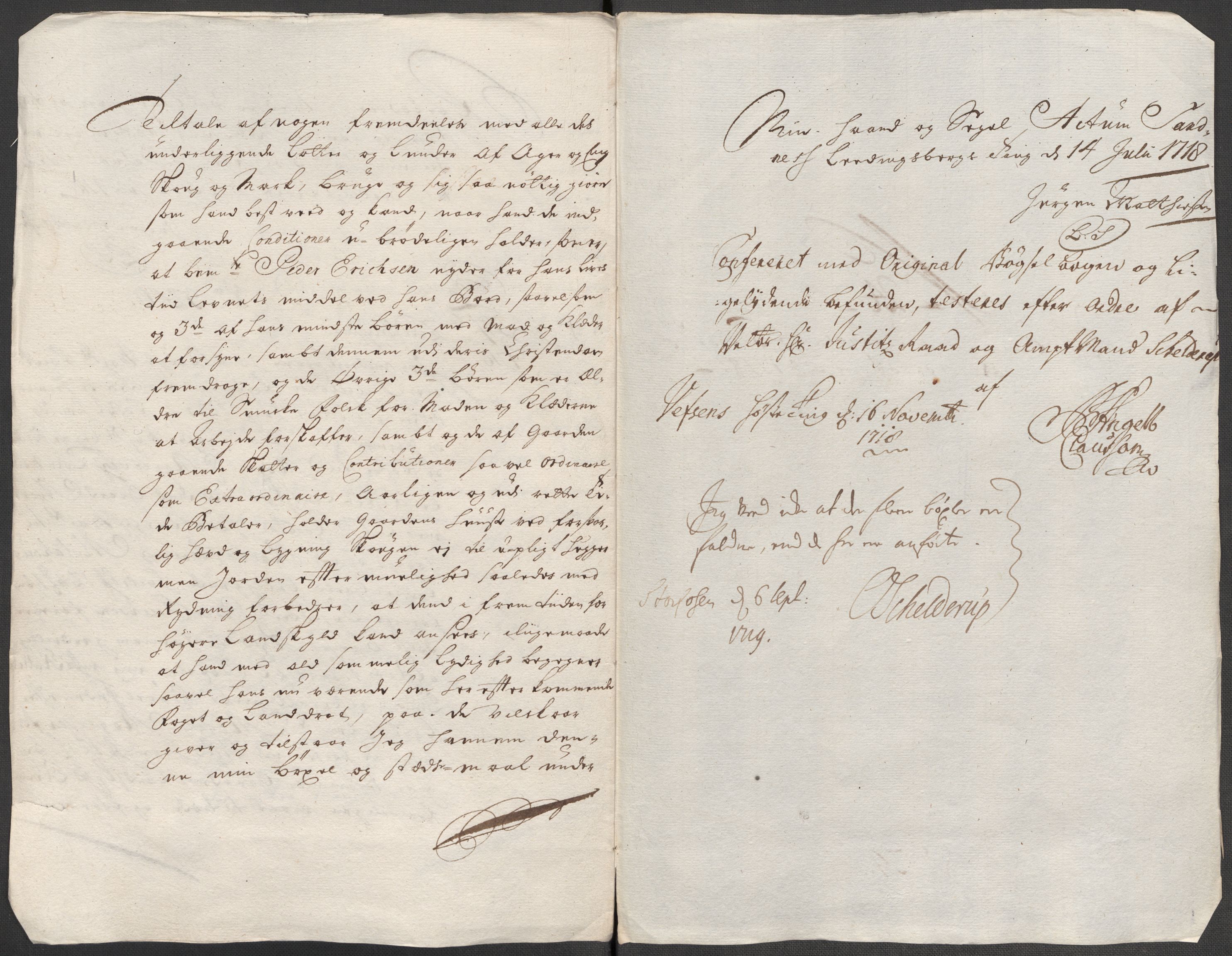 Rentekammeret inntil 1814, Reviderte regnskaper, Fogderegnskap, AV/RA-EA-4092/R65/L4516: Fogderegnskap Helgeland, 1718, p. 211