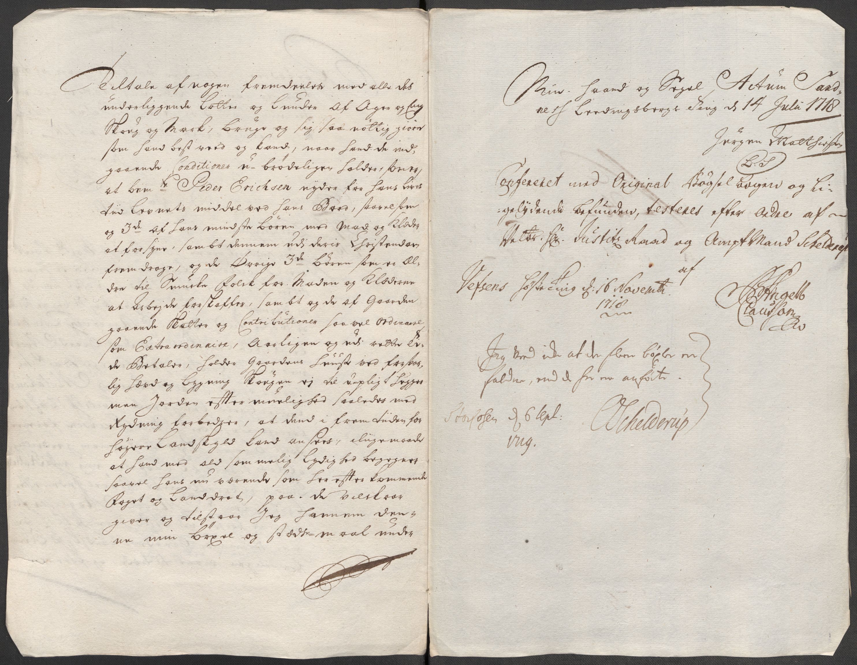 Rentekammeret inntil 1814, Reviderte regnskaper, Fogderegnskap, RA/EA-4092/R65/L4516: Fogderegnskap Helgeland, 1718, p. 211