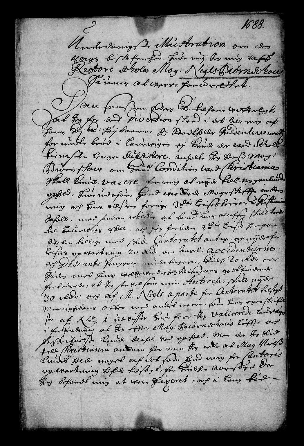 Stattholderembetet 1572-1771, RA/EA-2870/Af/L0002: Avskrifter av vedlegg til originale supplikker, nummerert i samsvar med supplikkbøkene, 1687-1689, p. 265