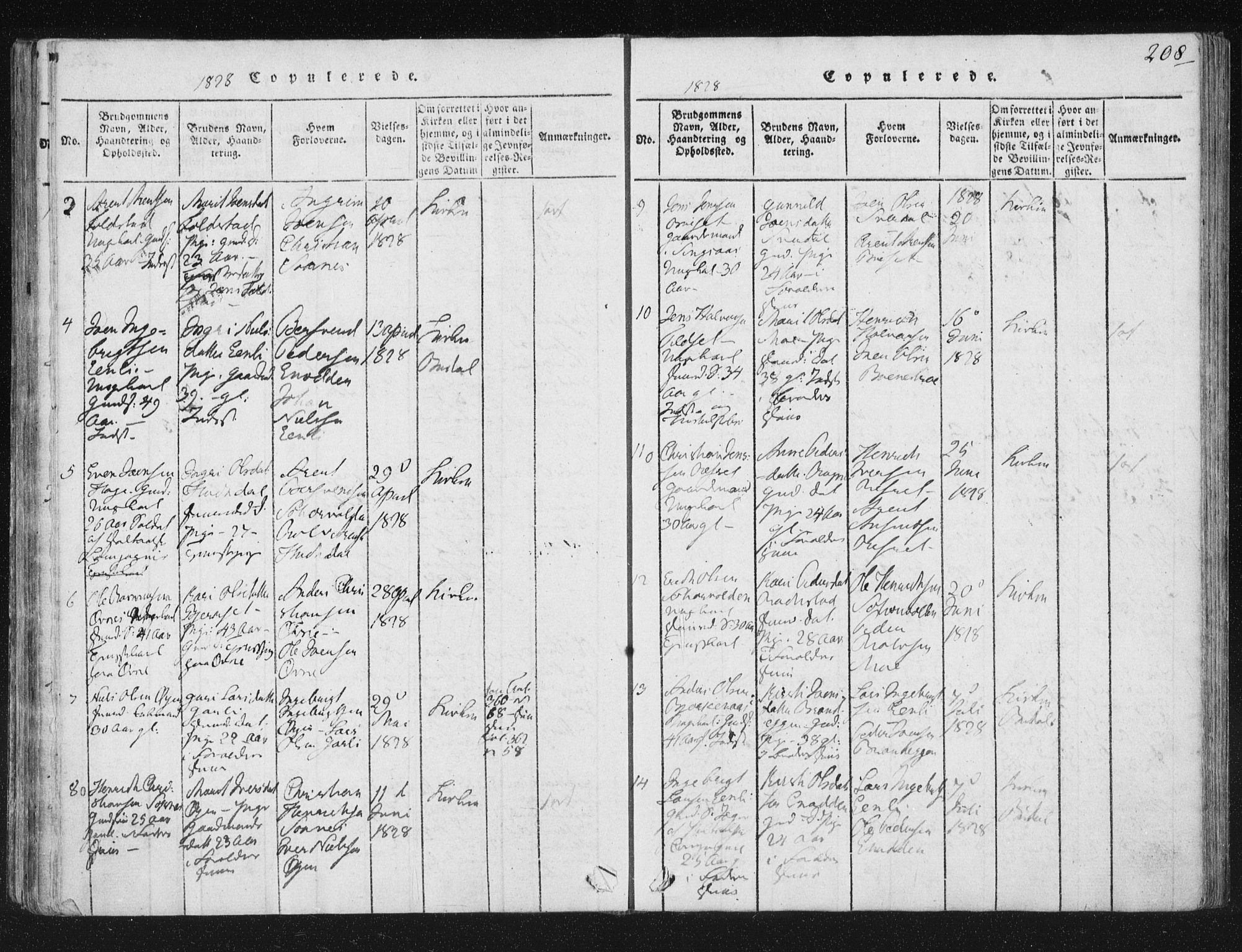 Ministerialprotokoller, klokkerbøker og fødselsregistre - Sør-Trøndelag, SAT/A-1456/687/L0996: Parish register (official) no. 687A04, 1816-1842, p. 208