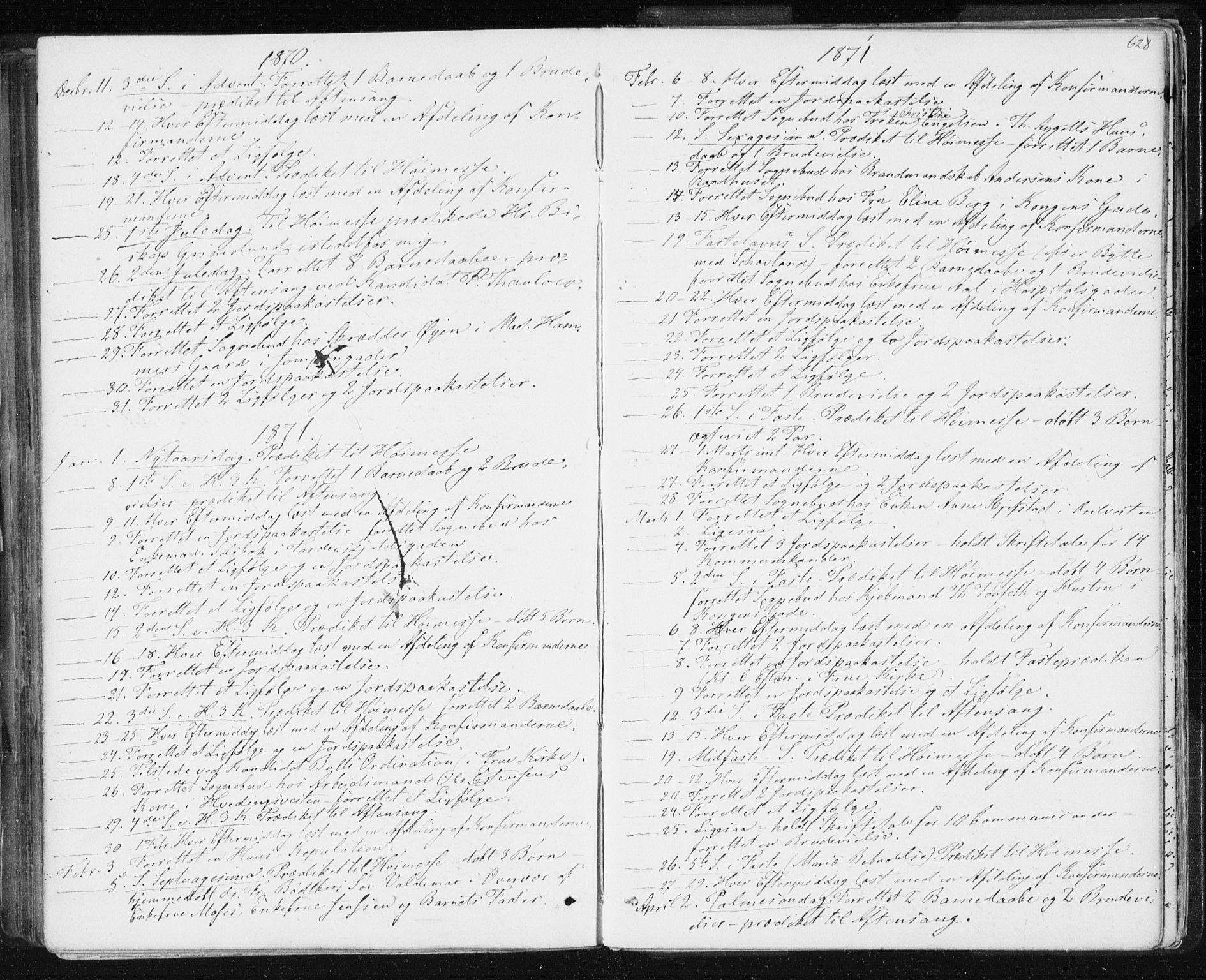 Ministerialprotokoller, klokkerbøker og fødselsregistre - Sør-Trøndelag, SAT/A-1456/601/L0055: Parish register (official) no. 601A23, 1866-1877, p. 628