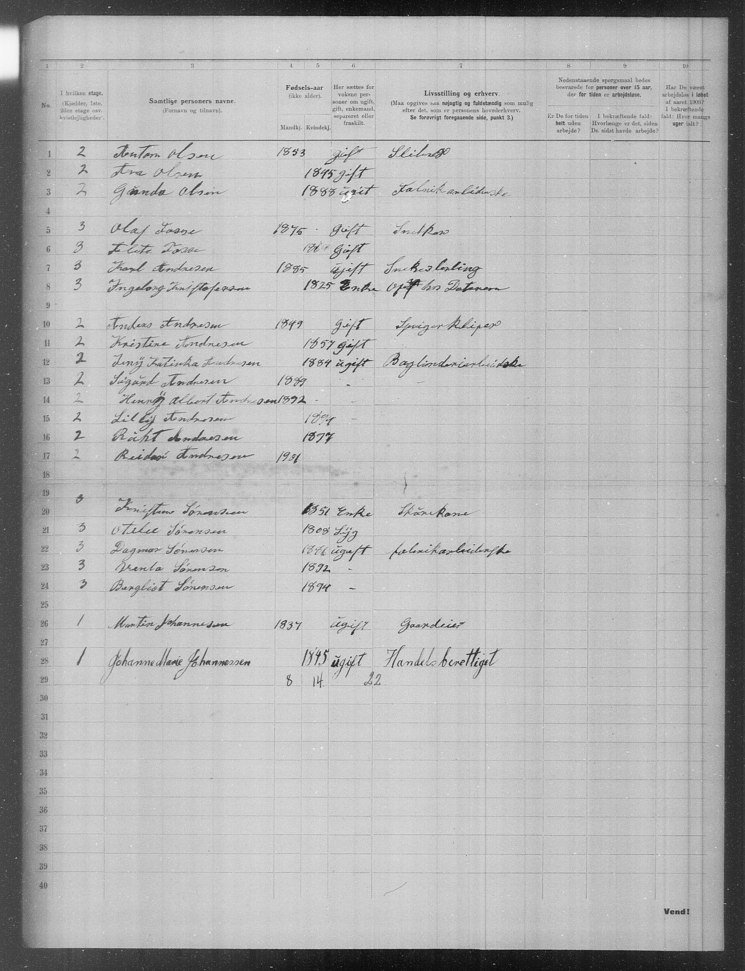 OBA, Municipal Census 1903 for Kristiania, 1903, p. 10666