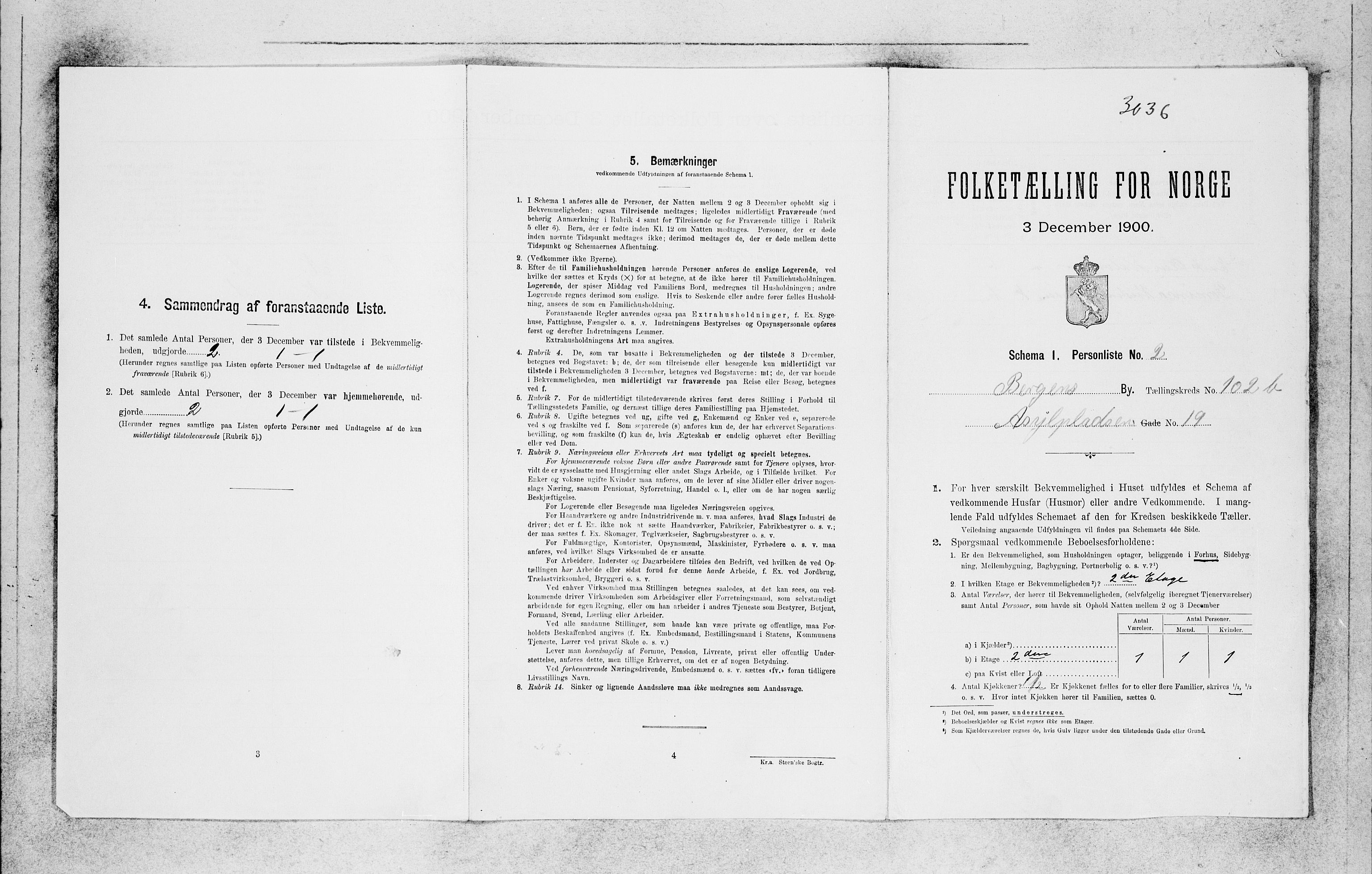 SAB, 1900 census for Bergen, 1900, p. 21491