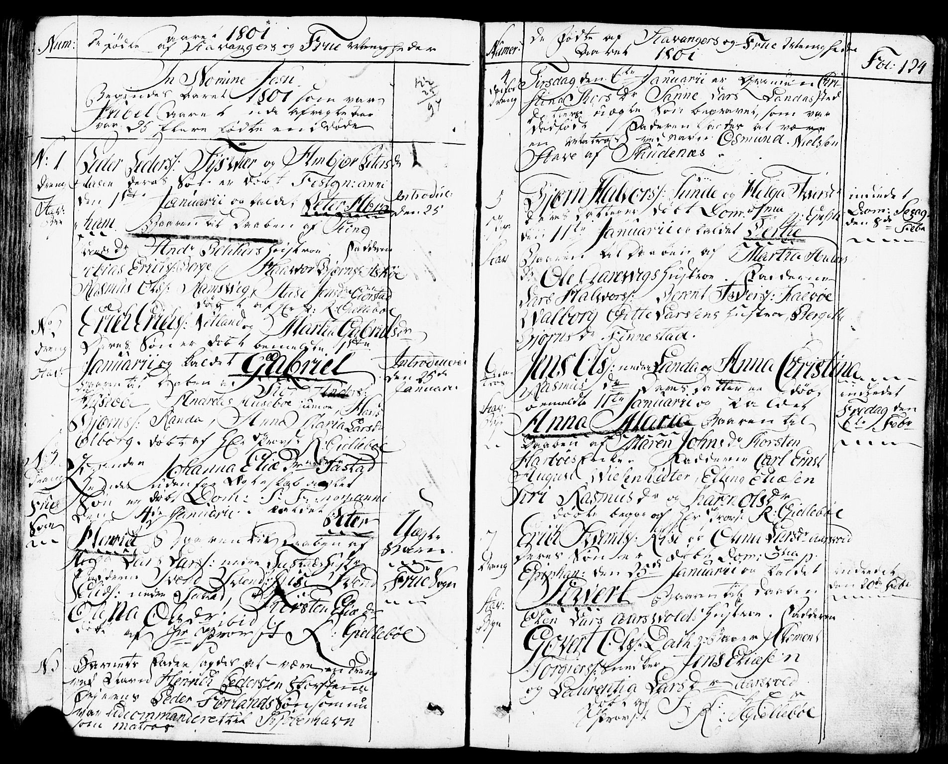 Domkirken sokneprestkontor, SAST/A-101812/001/30/30BB/L0007: Parish register (copy) no. B 7, 1791-1813, p. 124
