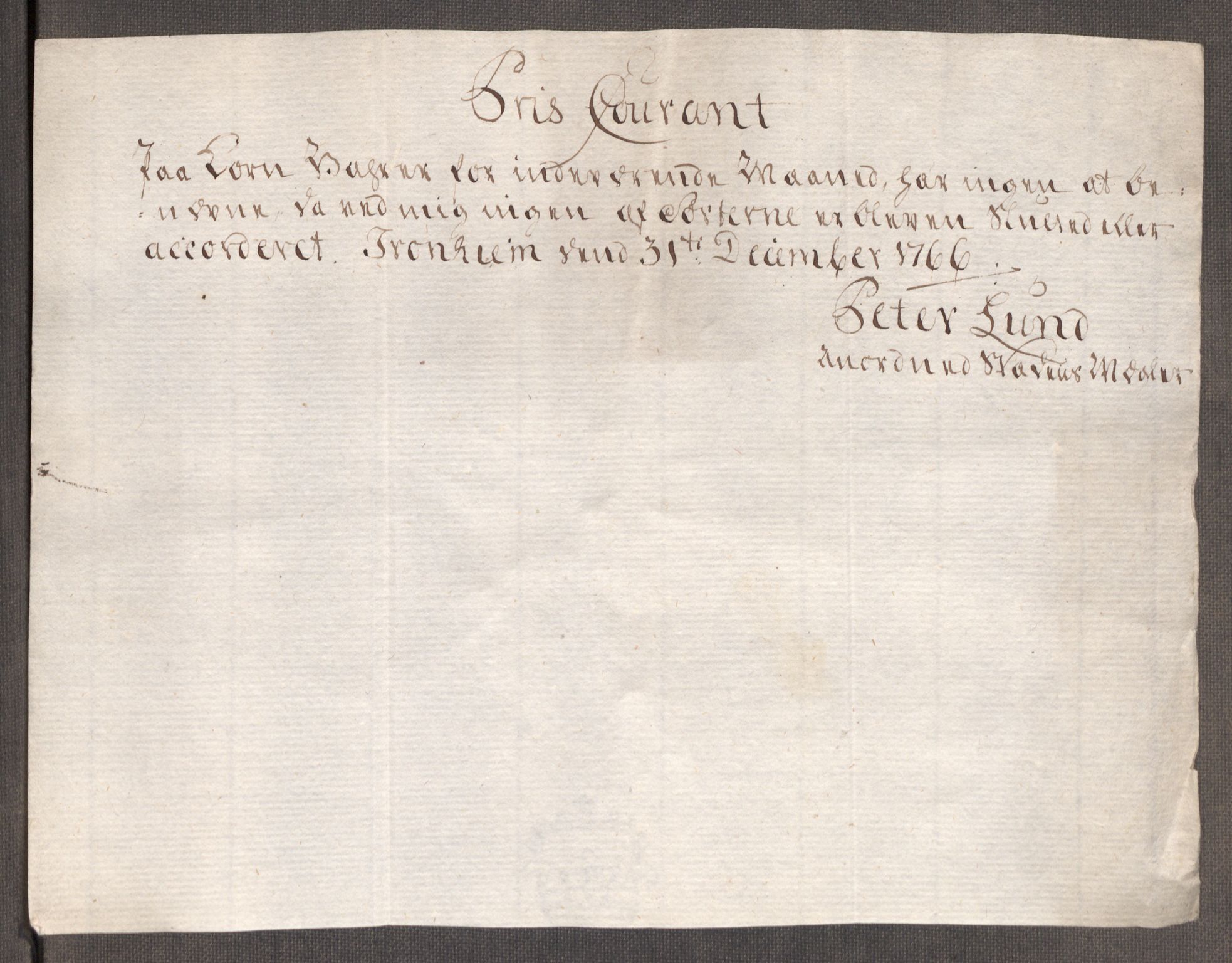 Rentekammeret inntil 1814, Realistisk ordnet avdeling, AV/RA-EA-4070/Oe/L0009: [Ø1]: Nordafjelske priskuranter, 1759-1768, p. 340