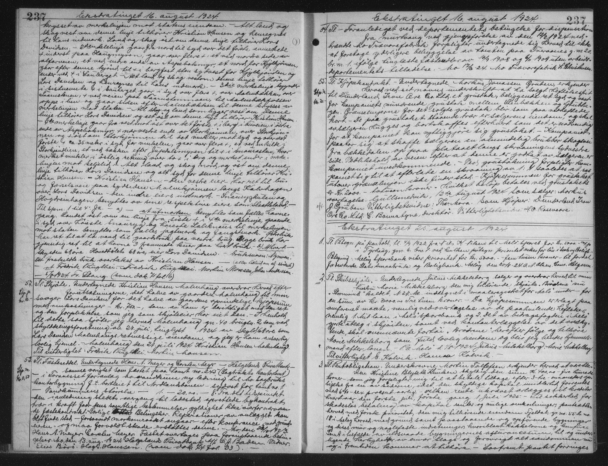 Rana sorenskriveri , AV/SAT-A-1108/1/2/2C/L0018: Mortgage book no. 18, 1923-1928, p. 237, Deed date: 25.08.1924