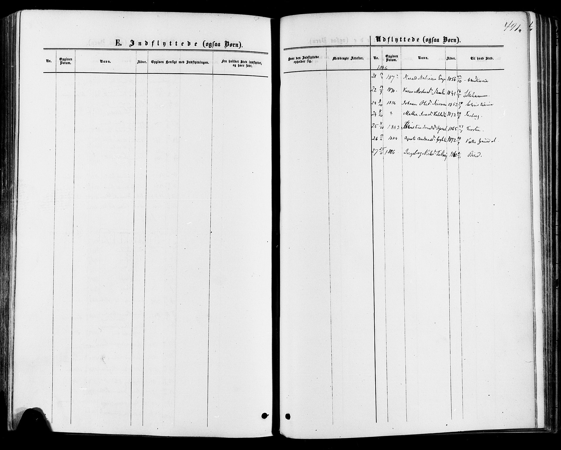 Østre Gausdal prestekontor, SAH/PREST-092/H/Ha/Haa/L0001: Parish register (official) no. 1, 1874-1886, p. 491