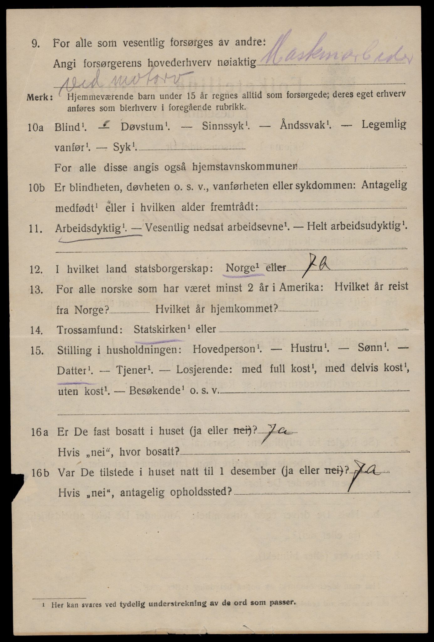 SAST, 1920 census for Stavanger, 1920, p. 119889