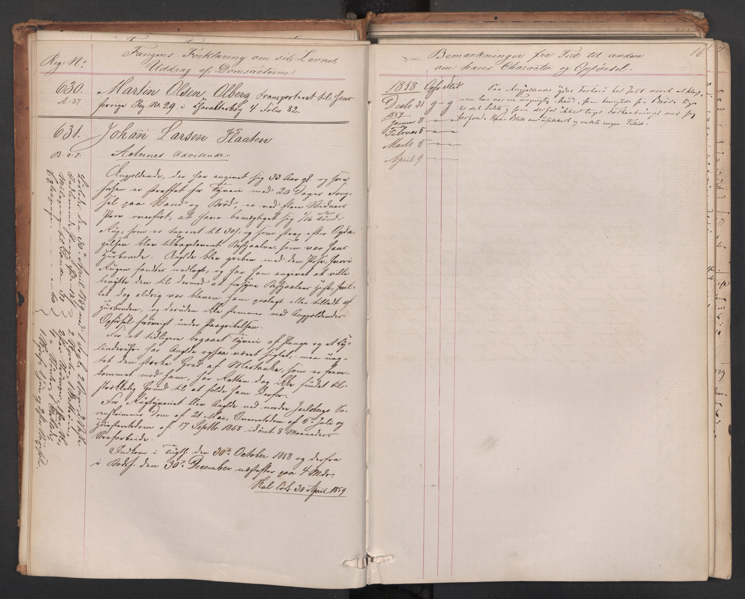 Botsfengslet, AV/RA-S-1539/D/Db/Dbb/L0006: 614b - 994b, 1858-1860, p. 16