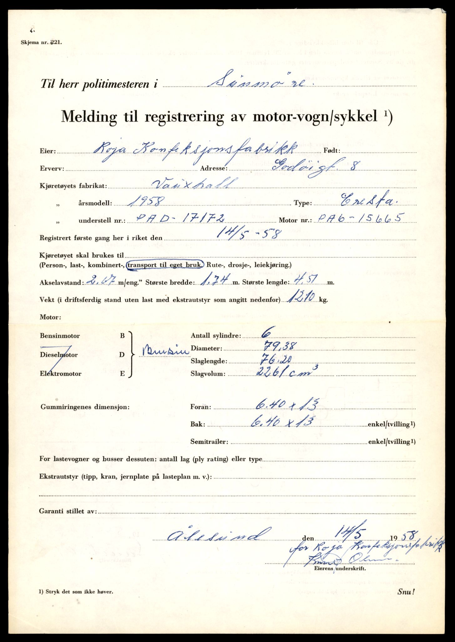 Møre og Romsdal vegkontor - Ålesund trafikkstasjon, AV/SAT-A-4099/F/Fe/L0025: Registreringskort for kjøretøy T 10931 - T 11045, 1927-1998, p. 1381