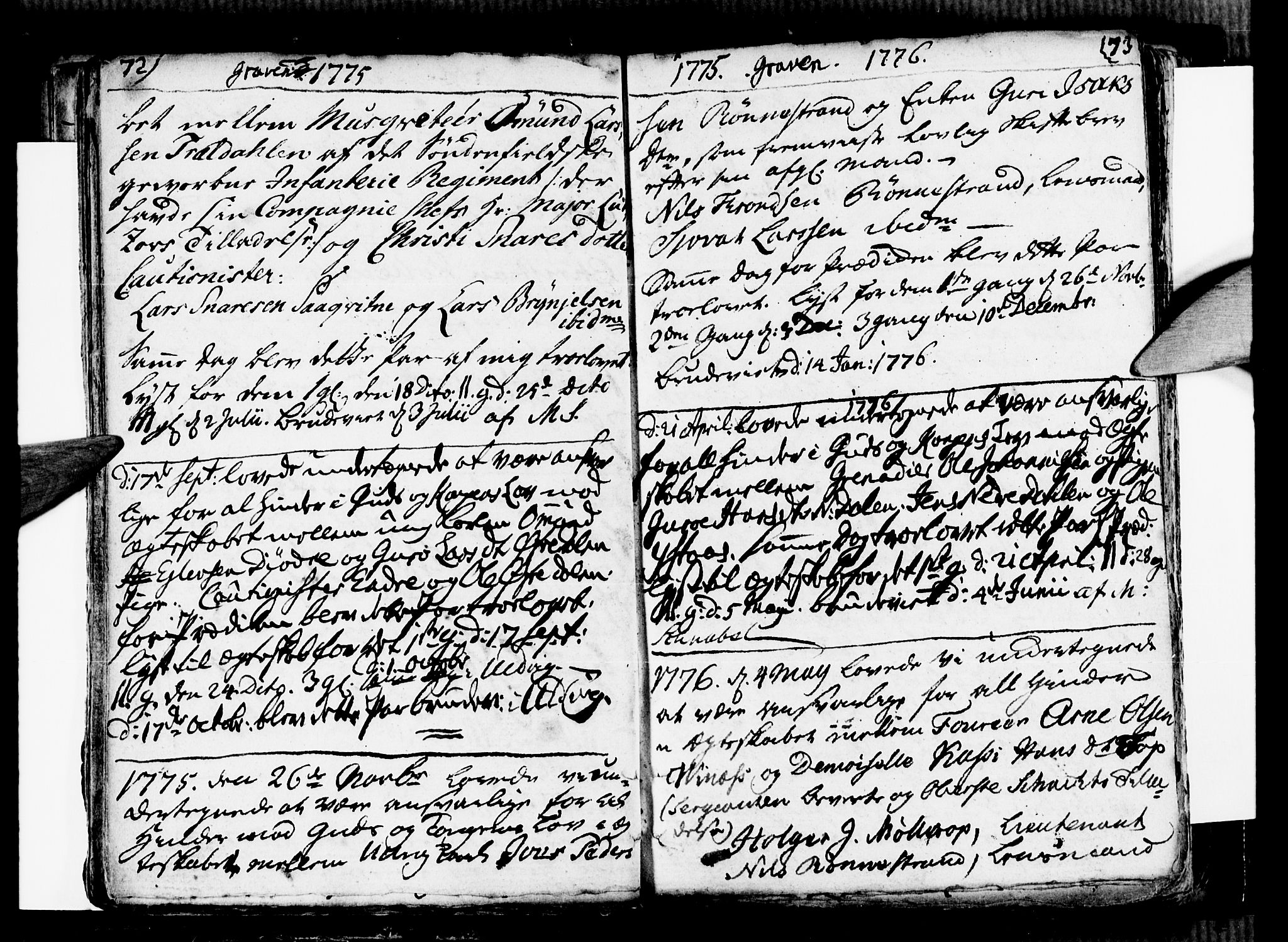 Ulvik sokneprestembete, SAB/A-78801/H/Haa: Parish register (official) no. A 9, 1743-1792, p. 72-73