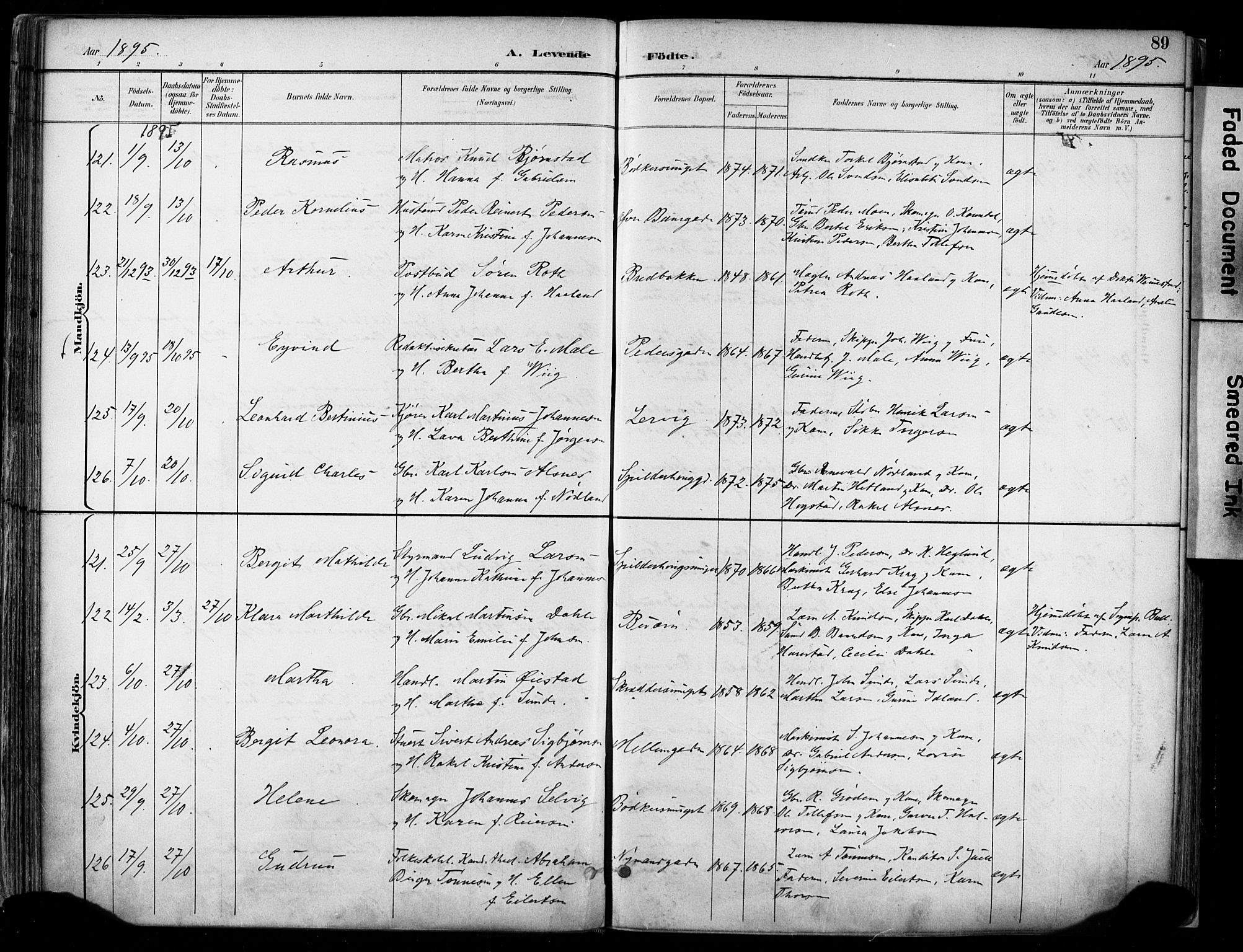 St. Johannes sokneprestkontor, SAST/A-101814/001/30/30BA/L0004: Parish register (official) no. A 4, 1891-1899, p. 89