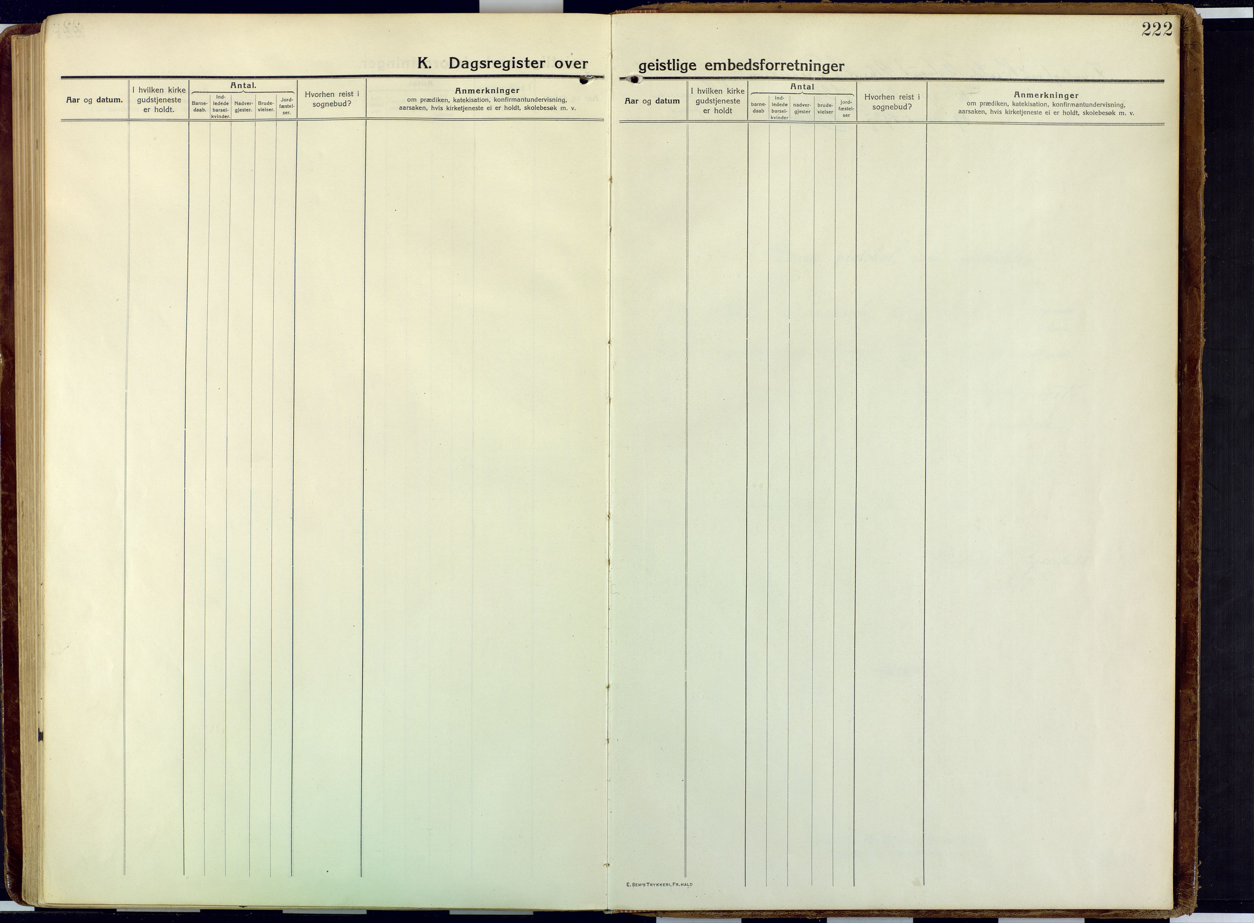 Talvik sokneprestkontor, SATØ/S-1337/H/Ha/L0018kirke: Parish register (official) no. 18, 1915-1924, p. 222