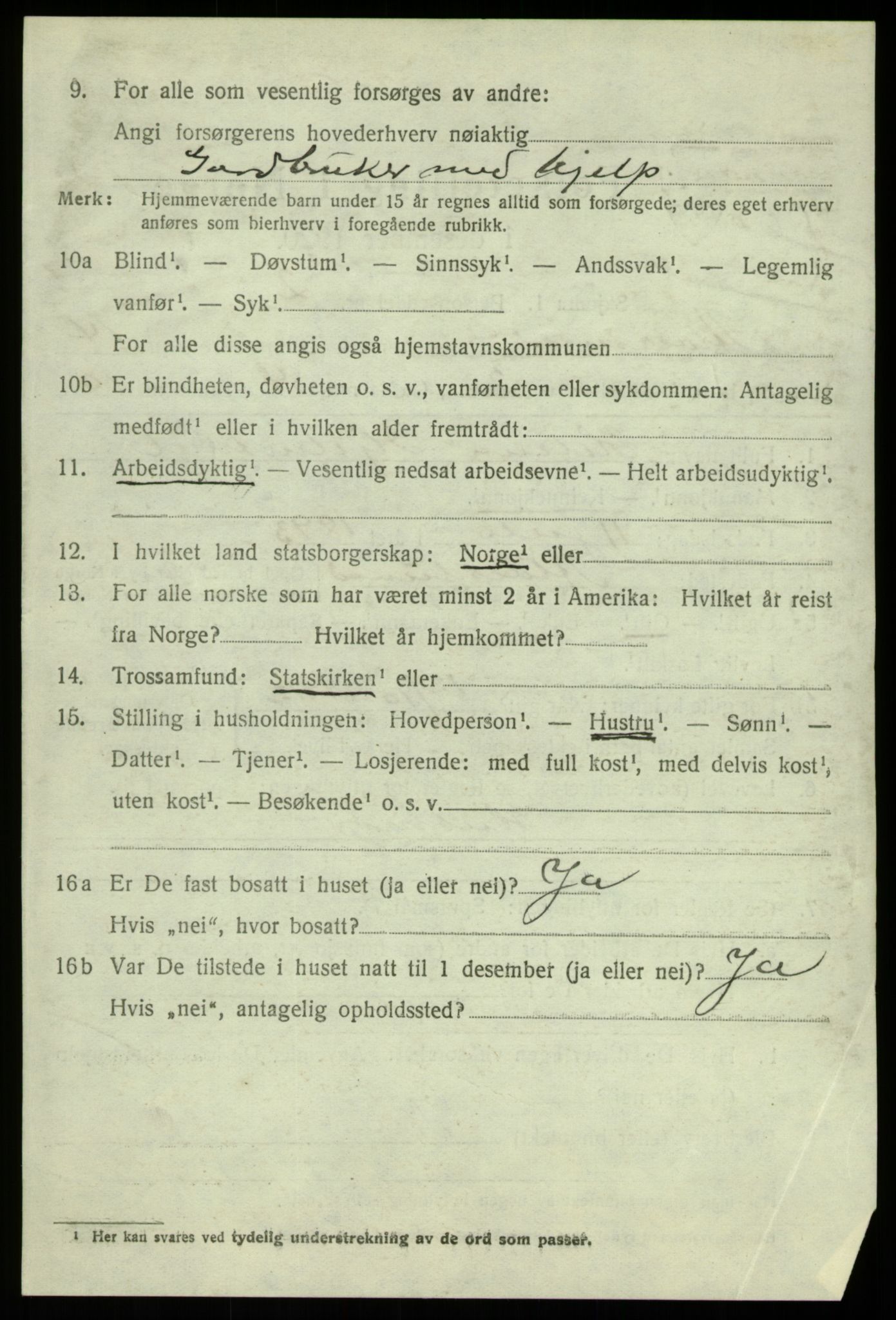 SAB, 1920 census for Alversund, 1920, p. 7681