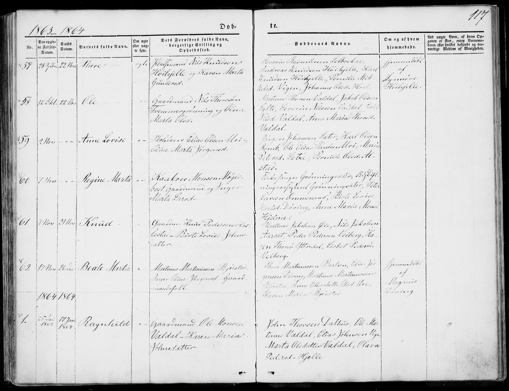 Ministerialprotokoller, klokkerbøker og fødselsregistre - Møre og Romsdal, SAT/A-1454/519/L0249: Parish register (official) no. 519A08, 1846-1868, p. 117