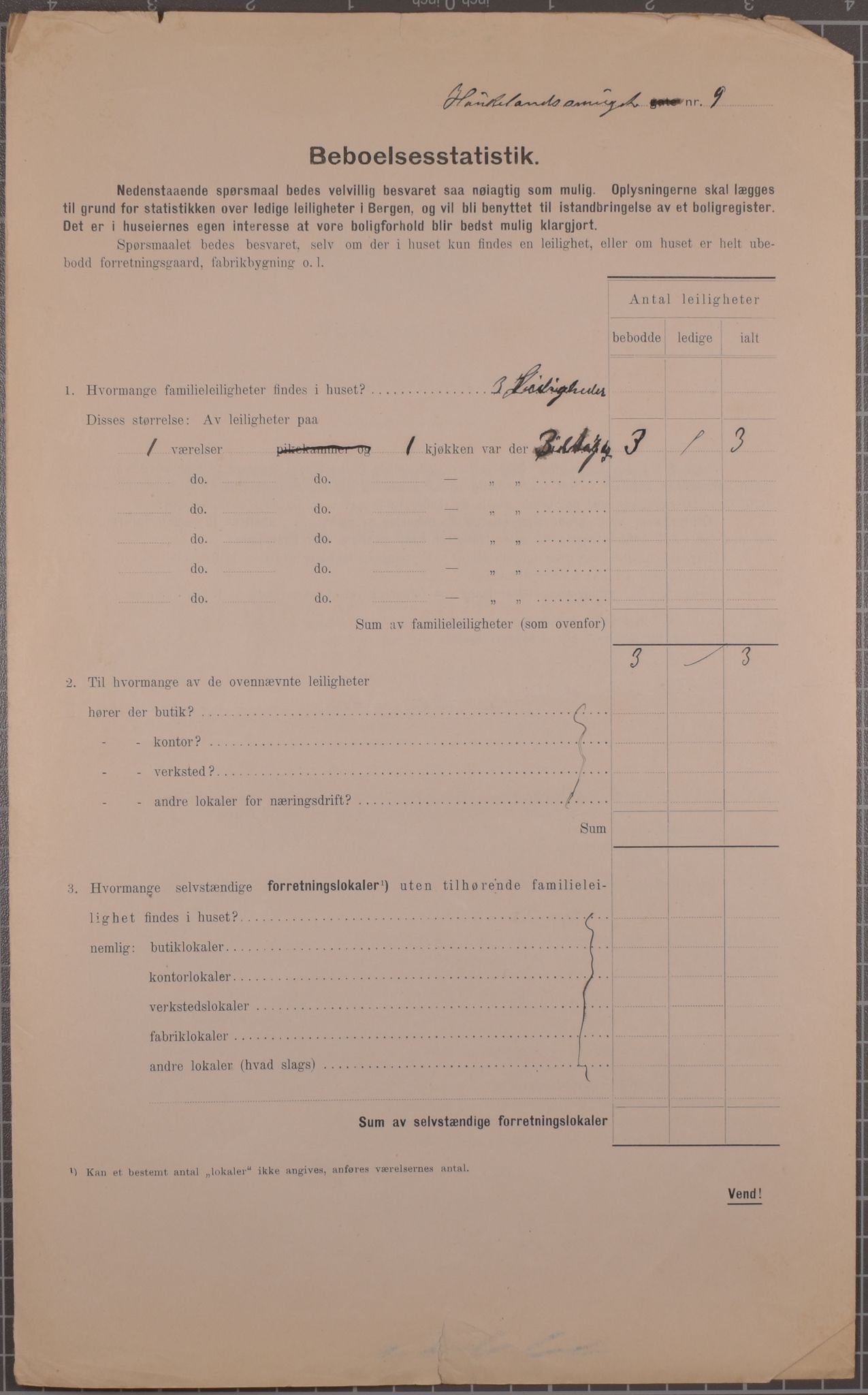 SAB, Municipal Census 1912 for Bergen, 1912, p. 1857