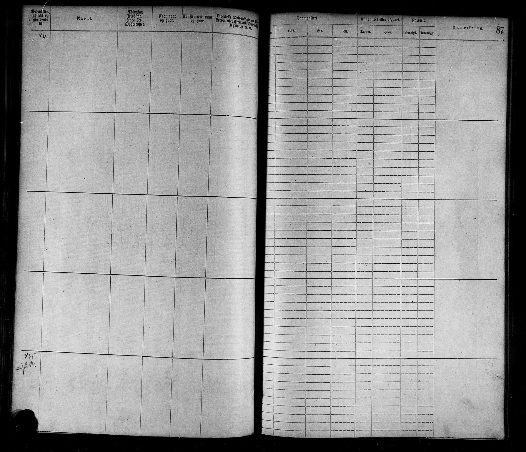 Flekkefjord mønstringskrets, AV/SAK-2031-0018/F/Fa/L0002: Annotasjonsrulle nr 1-1920 med register, N-2, 1870-1891, p. 108