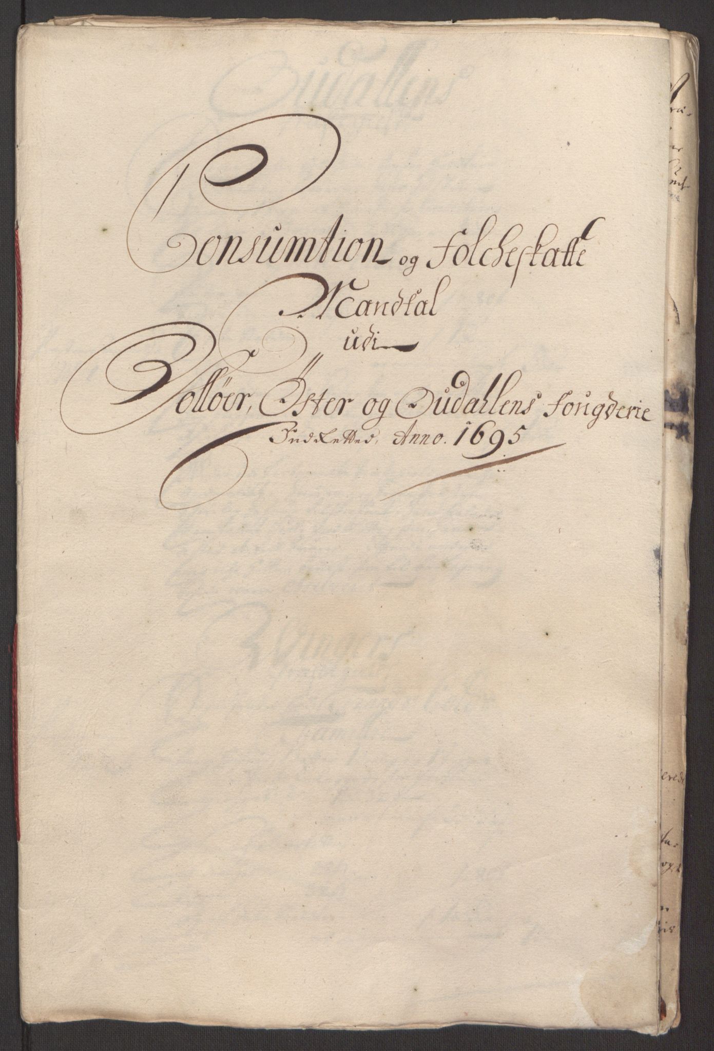 Rentekammeret inntil 1814, Reviderte regnskaper, Fogderegnskap, RA/EA-4092/R13/L0833: Fogderegnskap Solør, Odal og Østerdal, 1695, p. 265