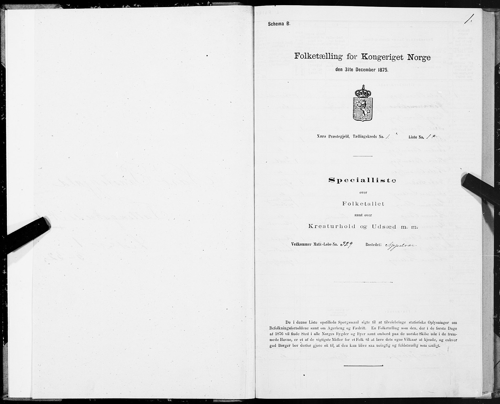 SAT, 1875 census for 1751P Nærøy, 1875, p. 1001