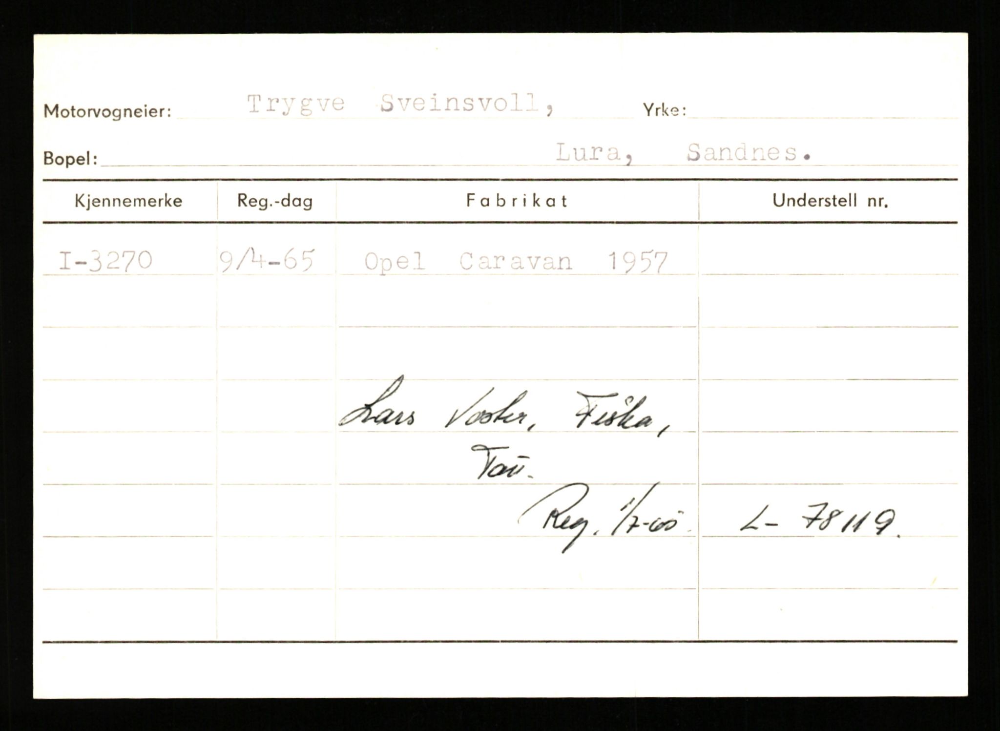 Stavanger trafikkstasjon, AV/SAST-A-101942/0/G/L0001: Registreringsnummer: 0 - 5782, 1930-1971, p. 2089