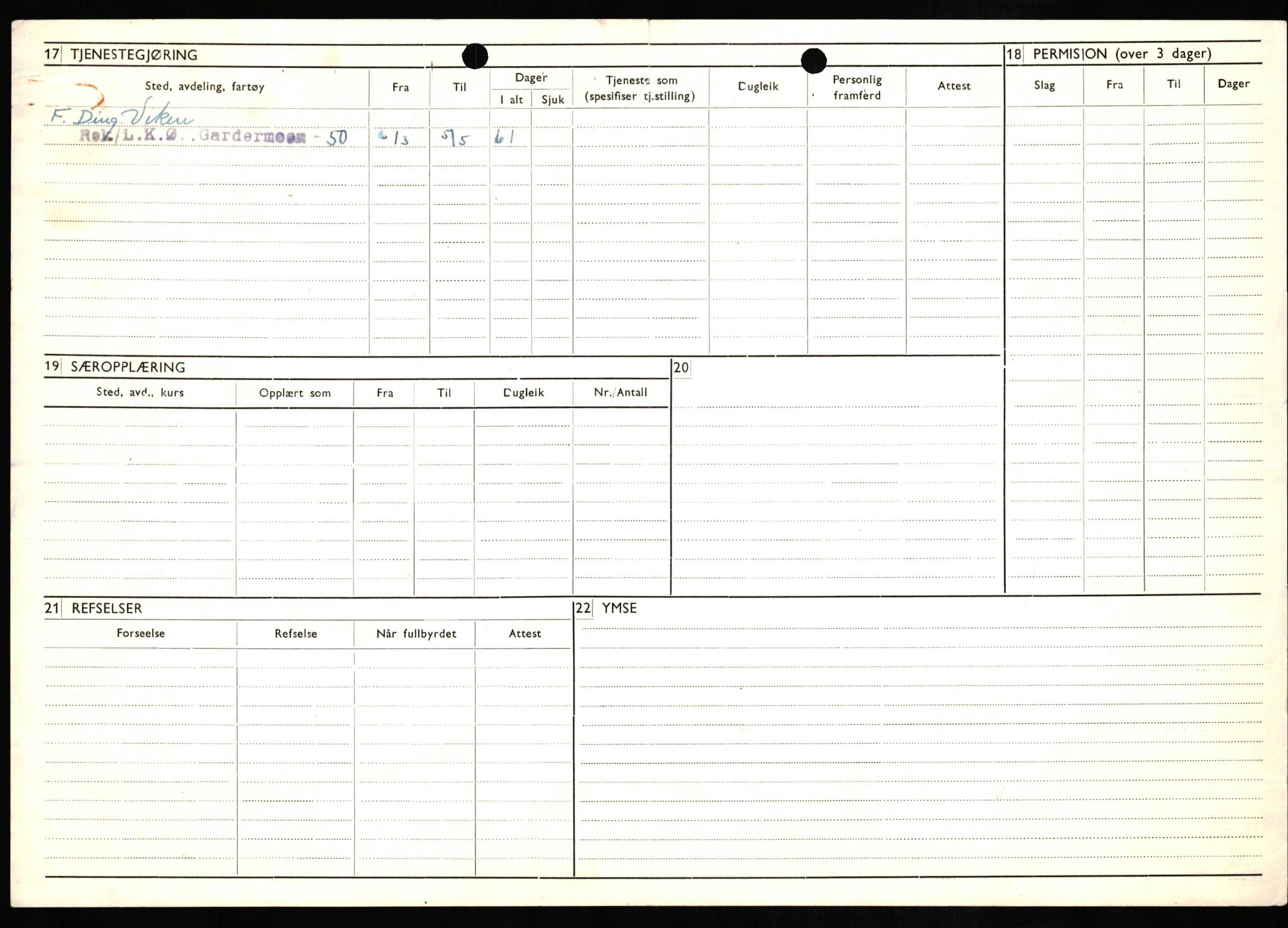 Forsvaret, Forsvarets overkommando II, AV/RA-RAFA-3915/D/Db/L0010: CI Questionaires. Tyske okkupasjonsstyrker i Norge. Tyskere., 1945-1946, p. 189