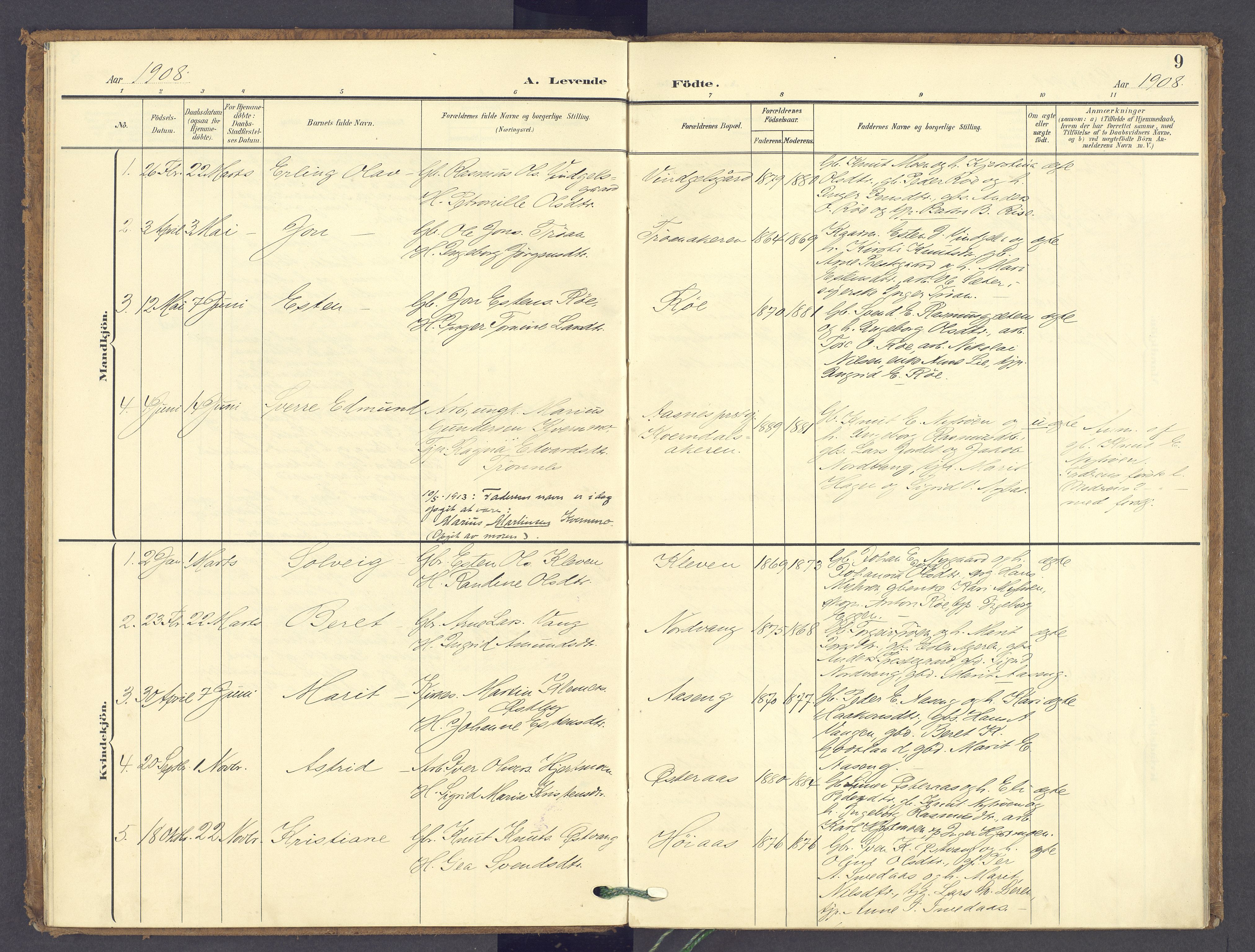 Tolga prestekontor, AV/SAH-PREST-062/K/L0015: Parish register (official) no. 15, 1903-1946, p. 9