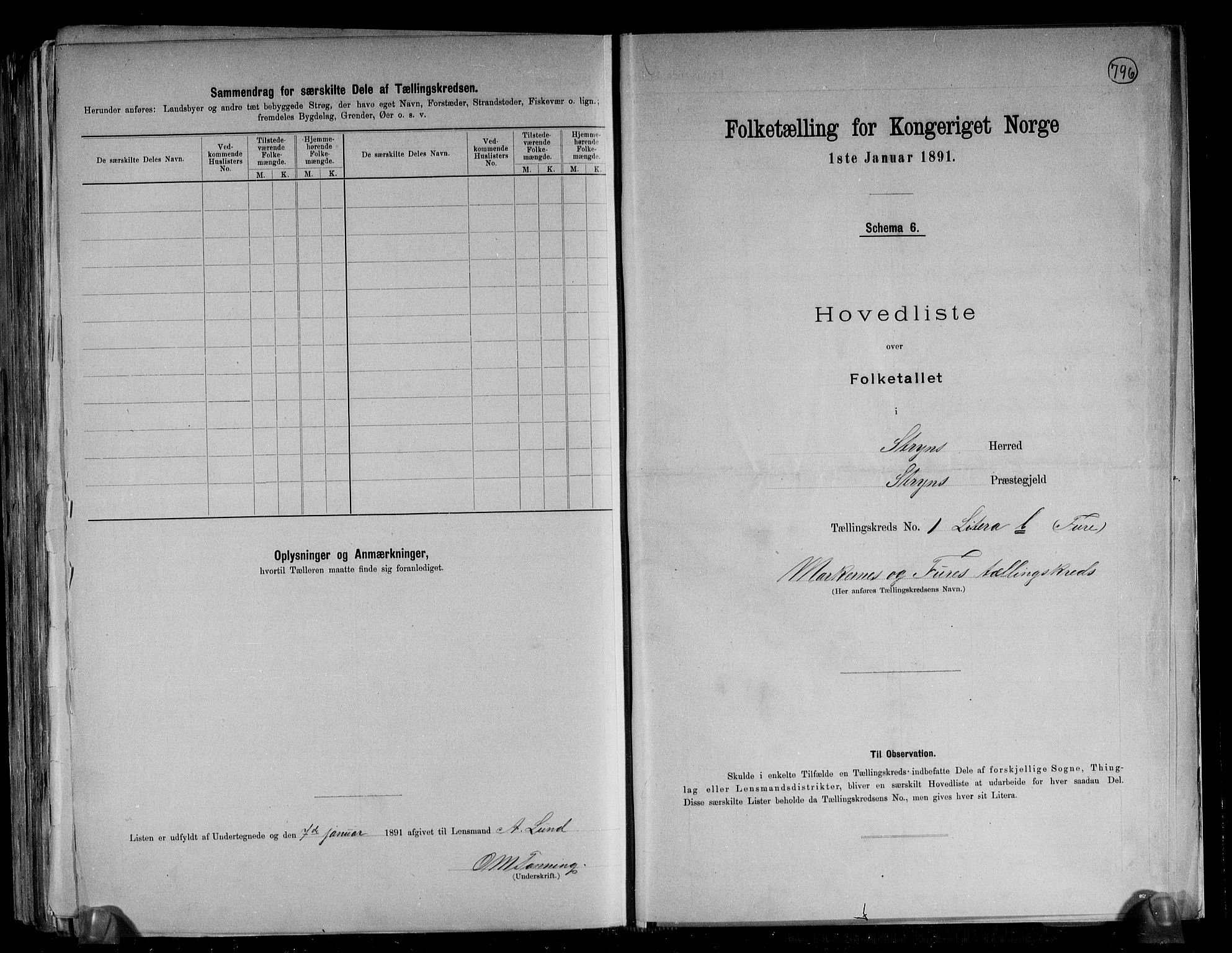 RA, 1891 census for 1448 Stryn, 1891, p. 11