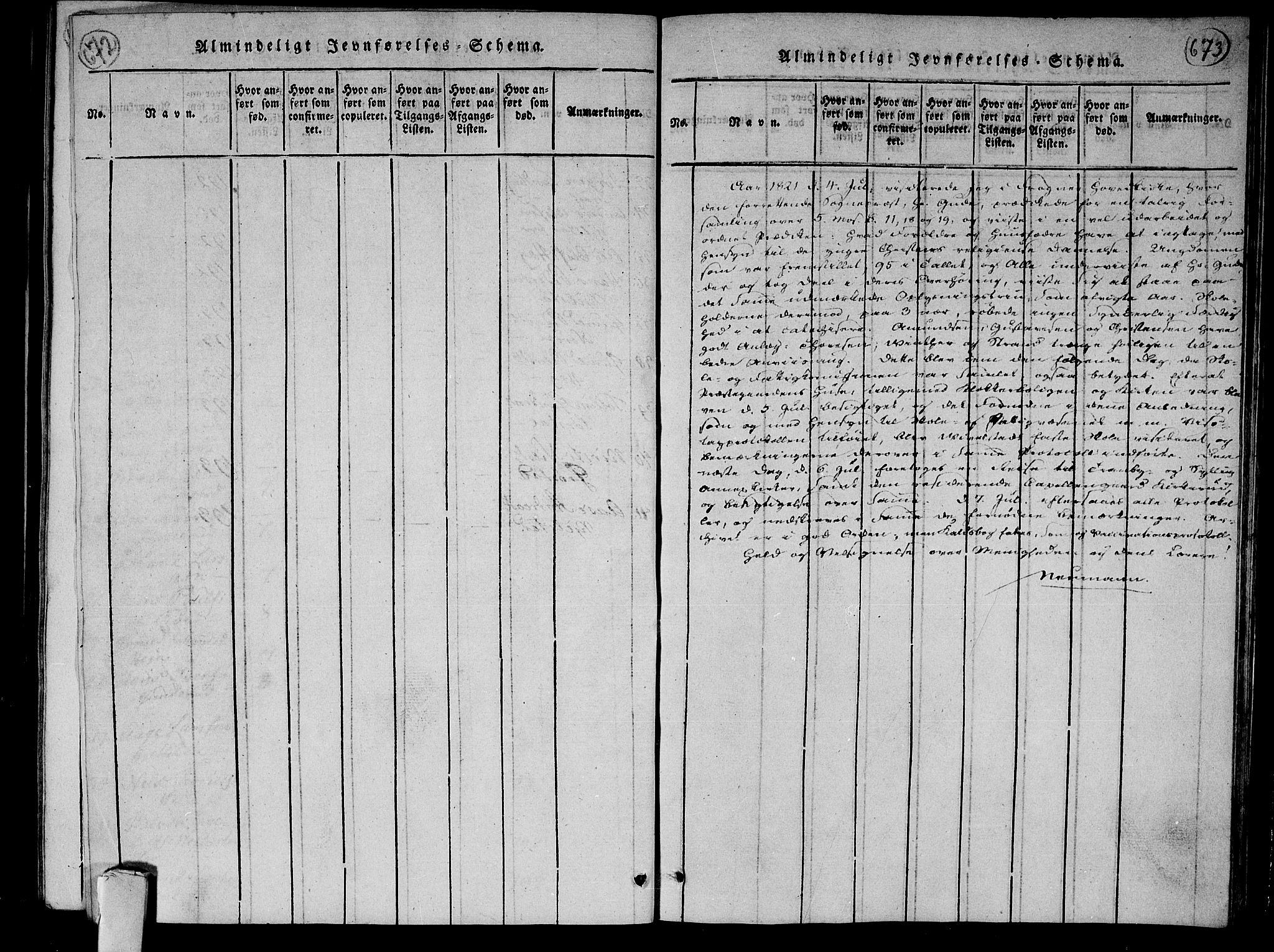 Lier kirkebøker, SAKO/A-230/F/Fa/L0008: Parish register (official) no. I 8, 1813-1825, p. 672-673