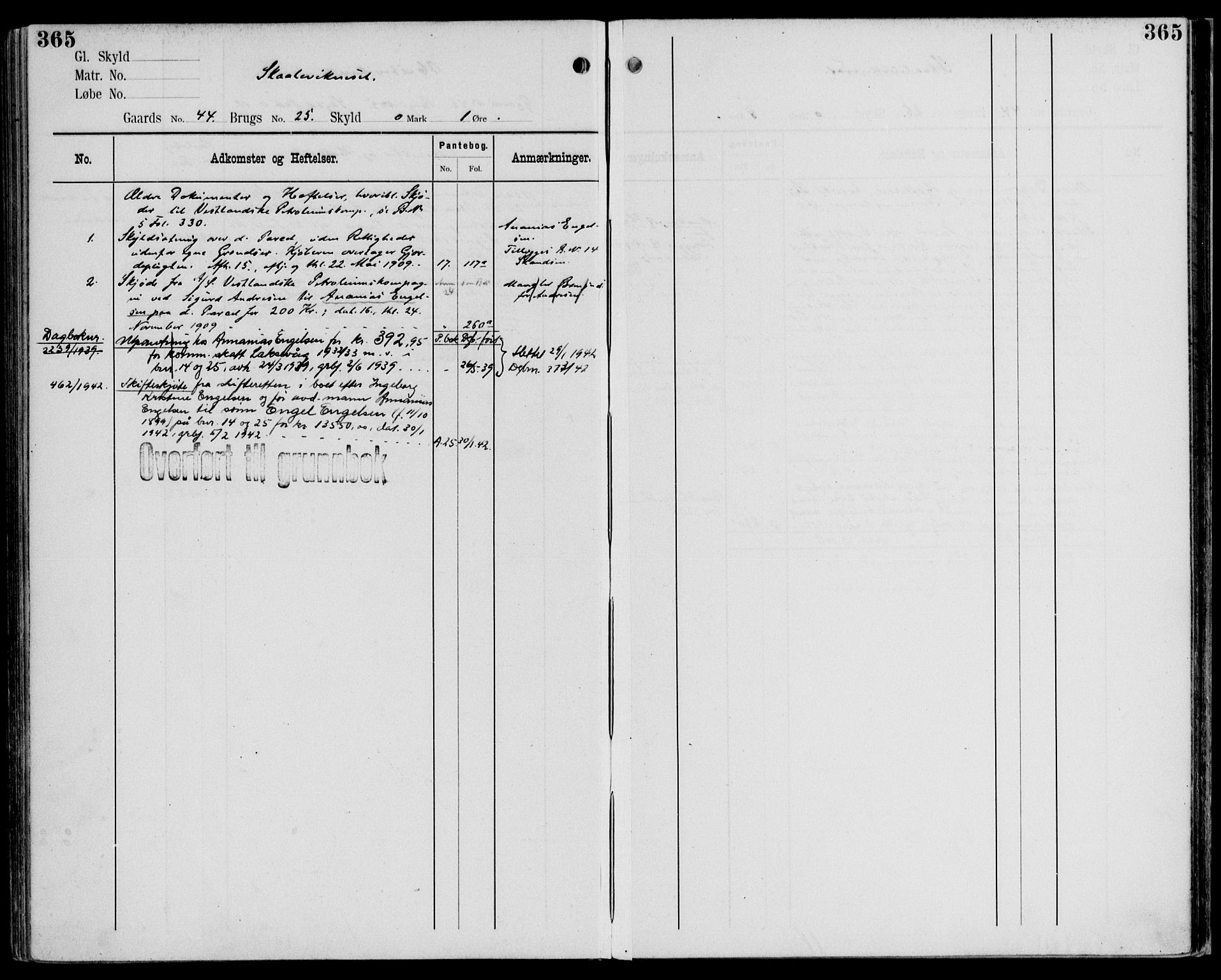 Midhordland sorenskriveri, AV/SAB-A-3001/1/G/Ga/Gab/L0107: Mortgage register no. II.A.b.107, p. 365