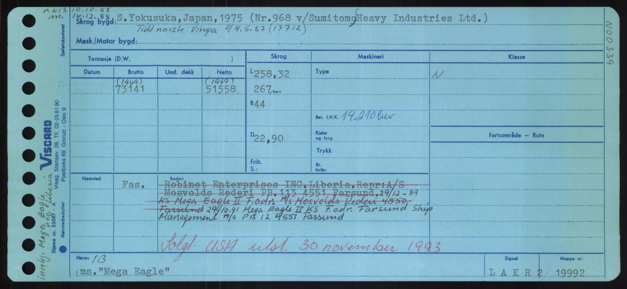 Sjøfartsdirektoratet med forløpere, Skipsmålingen, AV/RA-S-1627/H/Hd/L0024: Fartøy, M-Mim, p. 447