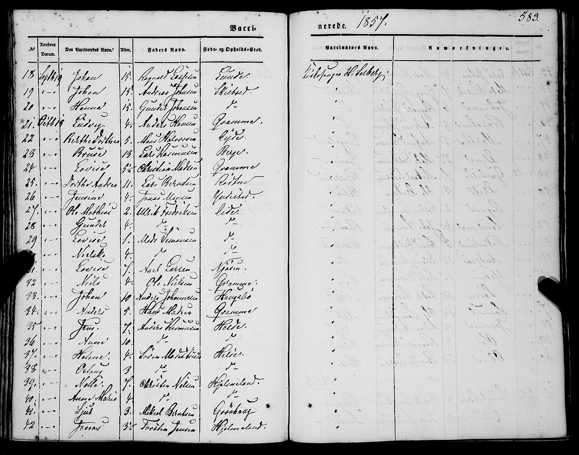 Gaular sokneprestembete, SAB/A-80001/H/Haa: Parish register (official) no. A 4II, 1841-1859, p. 583