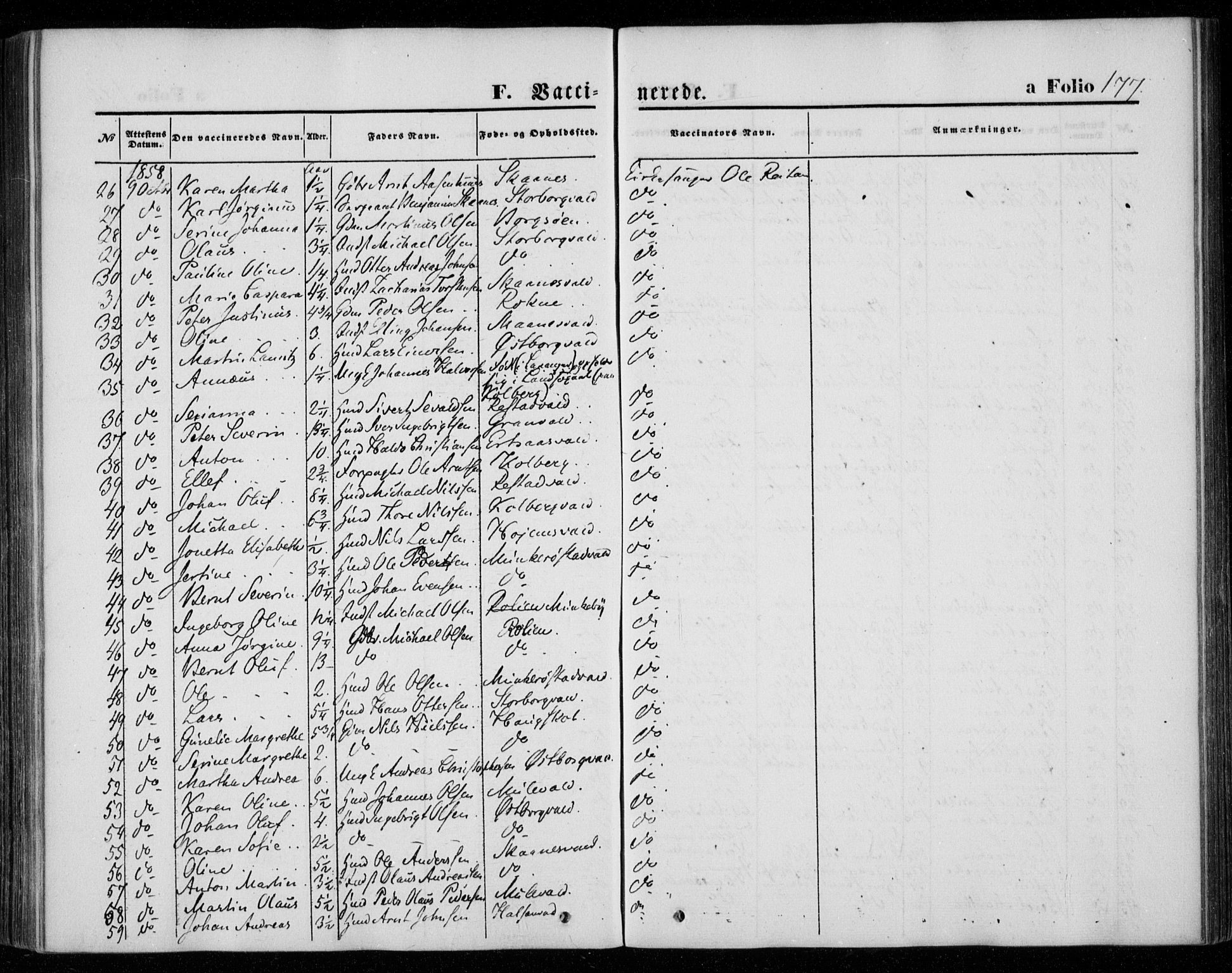 Ministerialprotokoller, klokkerbøker og fødselsregistre - Nord-Trøndelag, SAT/A-1458/720/L0184: Parish register (official) no. 720A02 /1, 1855-1863, p. 177